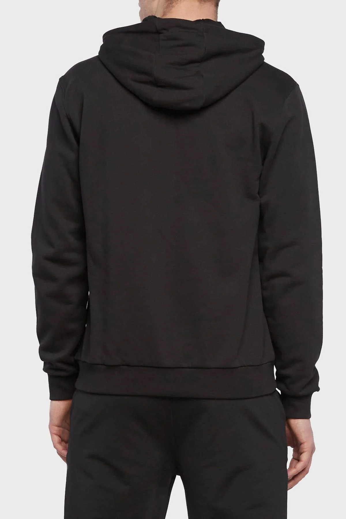 Lamborghini Pamuklu Logolu Regular Fit Kapüşonlu Erkek Sweat 72XBI021CJ315899 SİYAH - 4