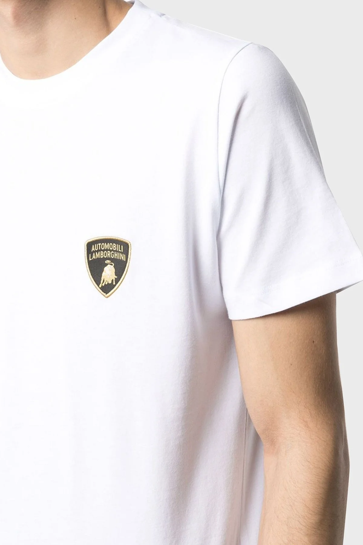 Lamborghini Pamuklu Regular Fit Bisiklet Yaka Erkek T Shirt B3XWB7T430431005 BEYAZ - 3