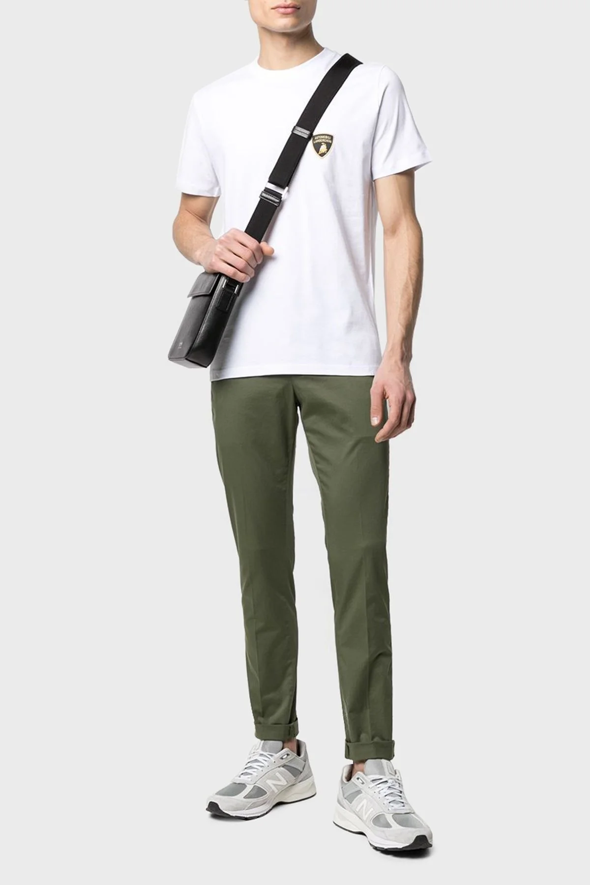 Lamborghini Pamuklu Regular Fit Bisiklet Yaka Erkek T Shirt B3XWB7T430431005 BEYAZ - 4