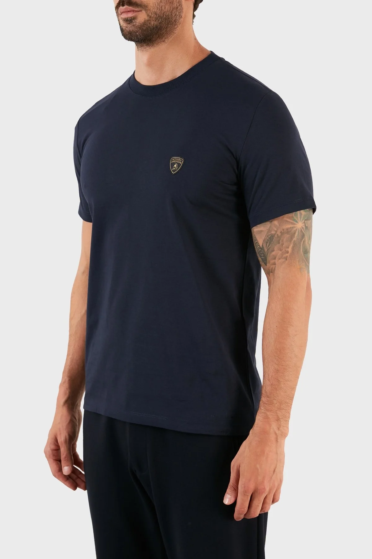 Lamborghini Regular Fit Bisiklet Yaka % 100 Pamuk Erkek T Shirt B3XWB7T130431240 LACİVERT - 2