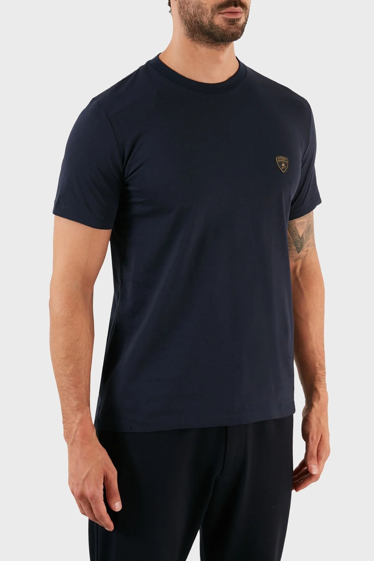 Lamborghini Regular Fit Bisiklet Yaka % 100 Pamuk Erkek T Shirt B3XWB7T130431240 LACİVERT - 3