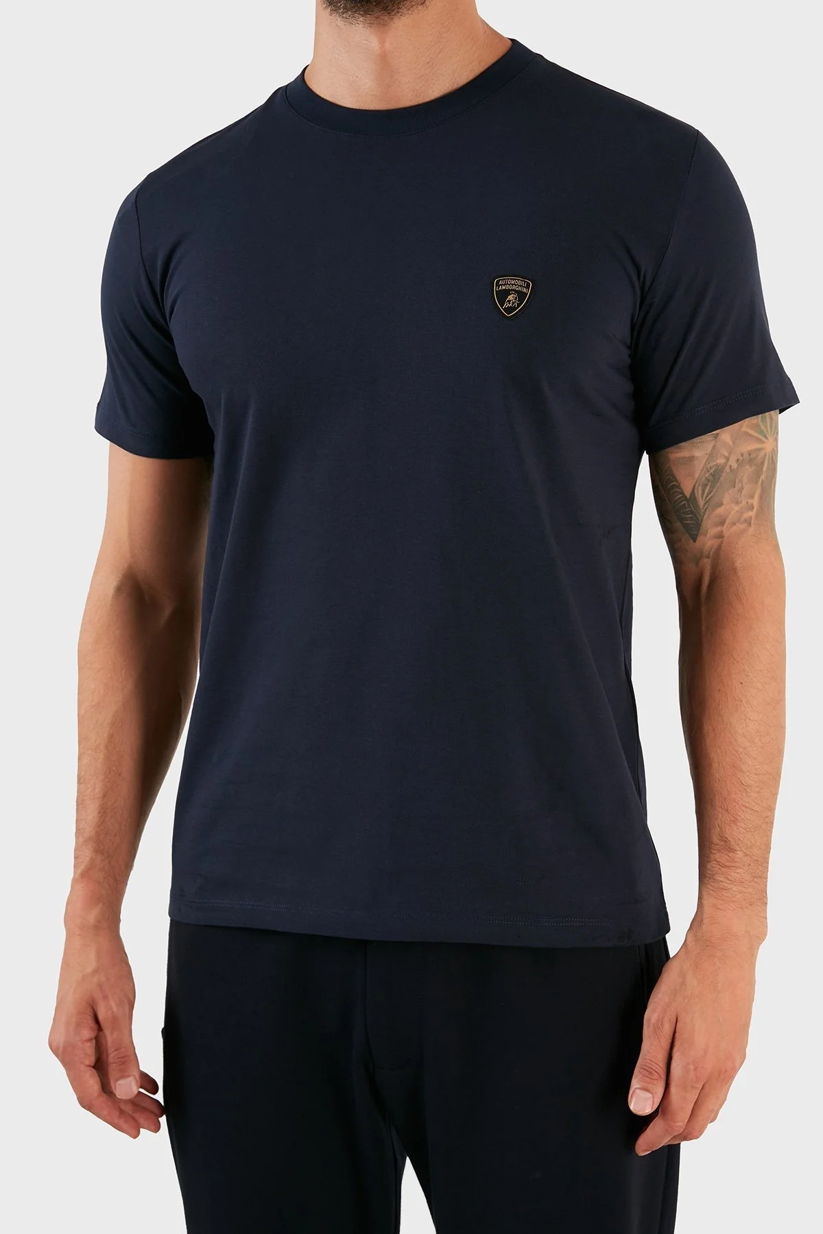 Lamborghini Regular Fit Bisiklet Yaka % 100 Pamuk Erkek T Shirt B3XWB7T130431240 LACİVERT - 5