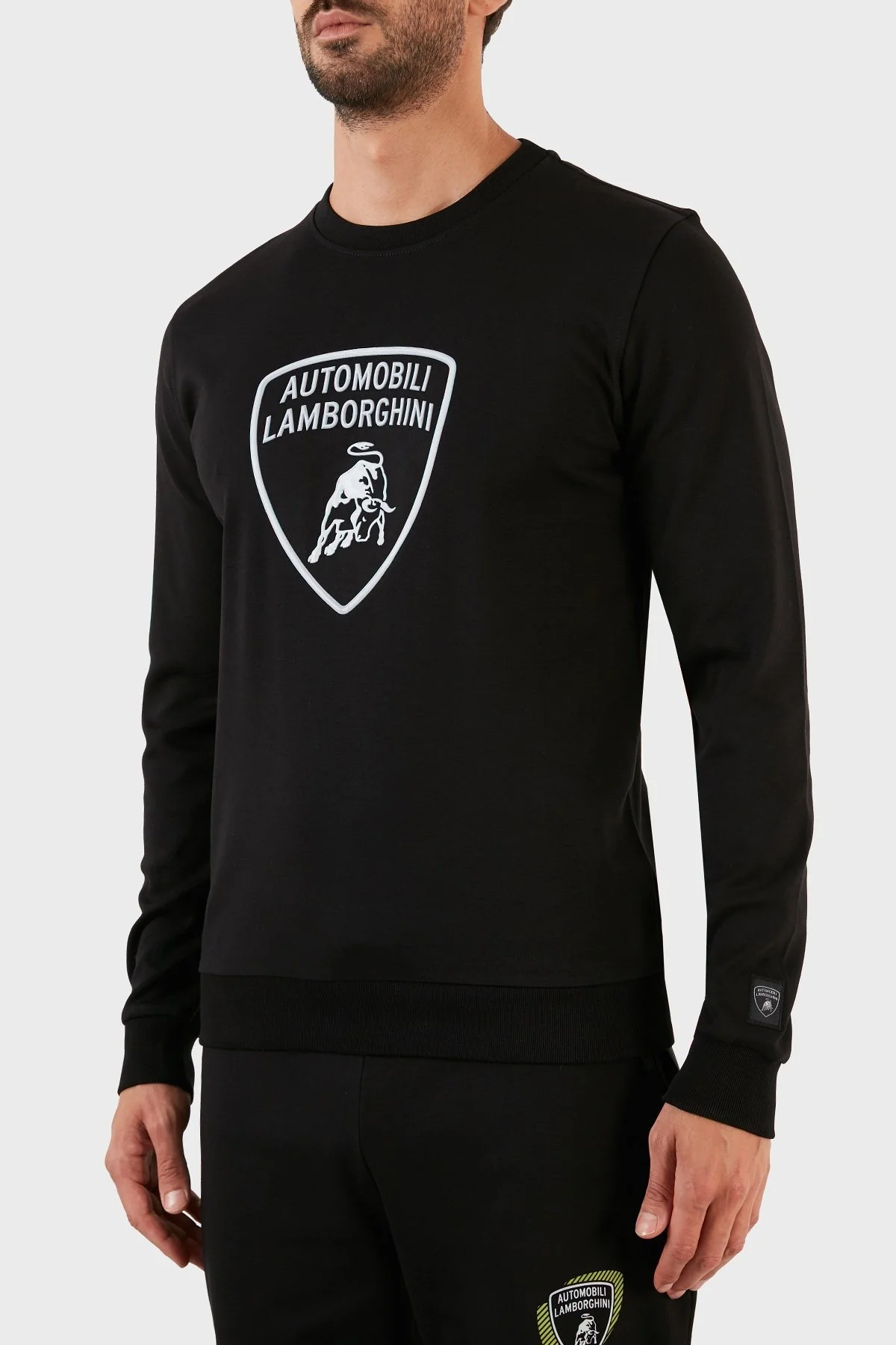 Lamborghini Regular Fit Bisiklet Yaka Pamuklu Erkek Sweat B7XWB7TA30435899 SİYAH - 2