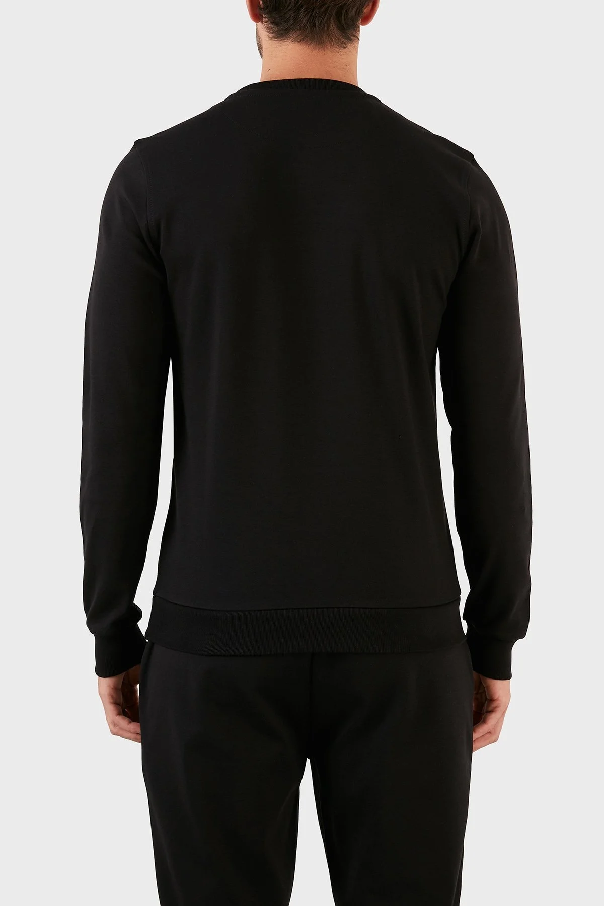 Lamborghini Regular Fit Bisiklet Yaka Pamuklu Erkek Sweat B7XWB7TA30435899 SİYAH - 5