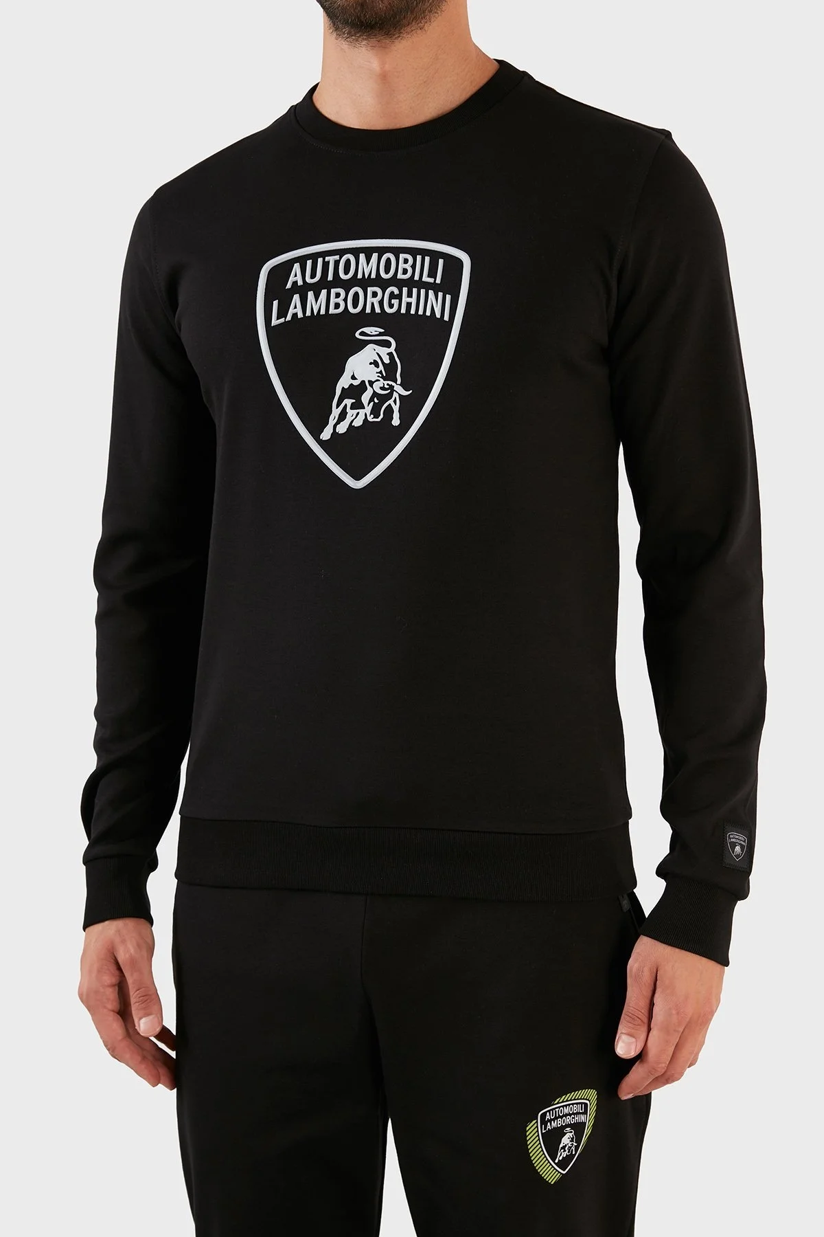 Lamborghini Regular Fit Bisiklet Yaka Pamuklu Erkek Sweat B7XWB7TA30435899 SİYAH - 6
