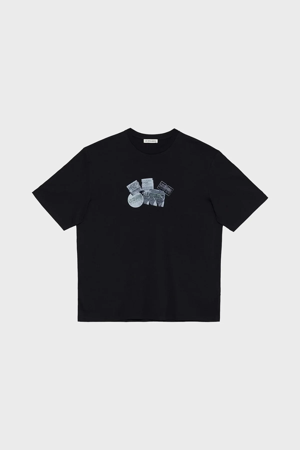 Les Benjamins % 100 Pamuk Baskılı Oversize Erkek T Shirt LB23FWFRWMUOT-009 SİYAH - 7