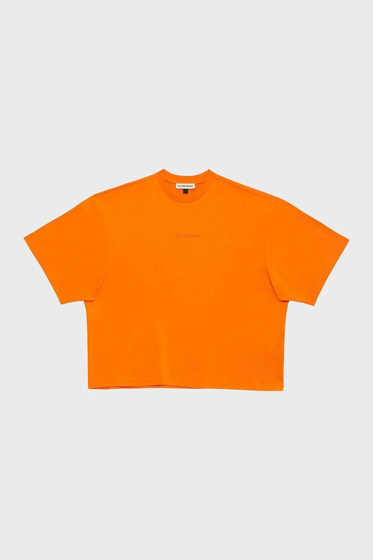 Les Benjamins % 100 Pamuk Oversize Bisiklet Yaka Cropped Bayan T Shirt LB23SSESSFUOT-302 TURUNCU - 6