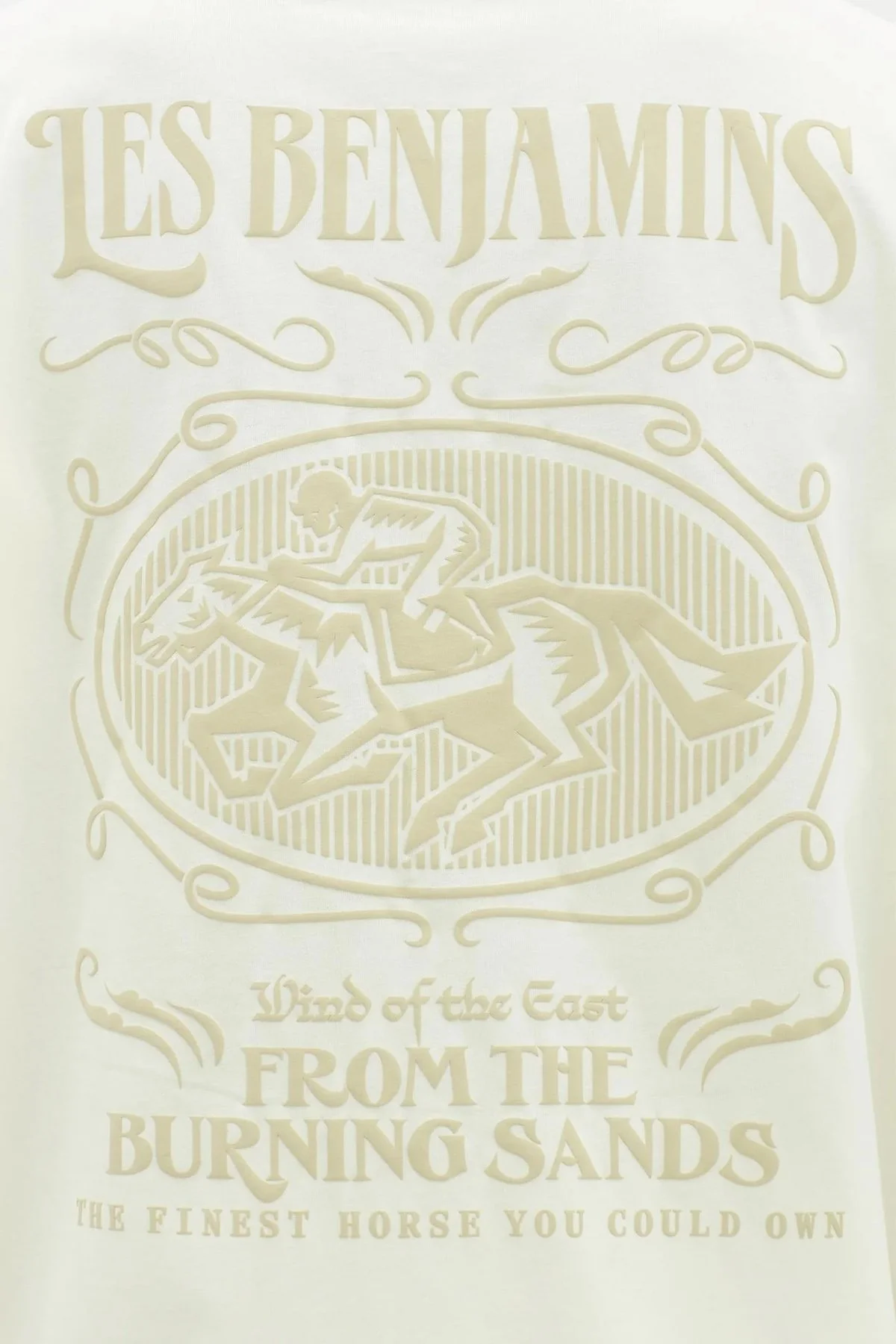 Les Benjamins % 100 Pamuk Oversize Fit Bisiklet Yaka Erkek T Shirt LB23SSHOEMUOT-003 BEJ - 6