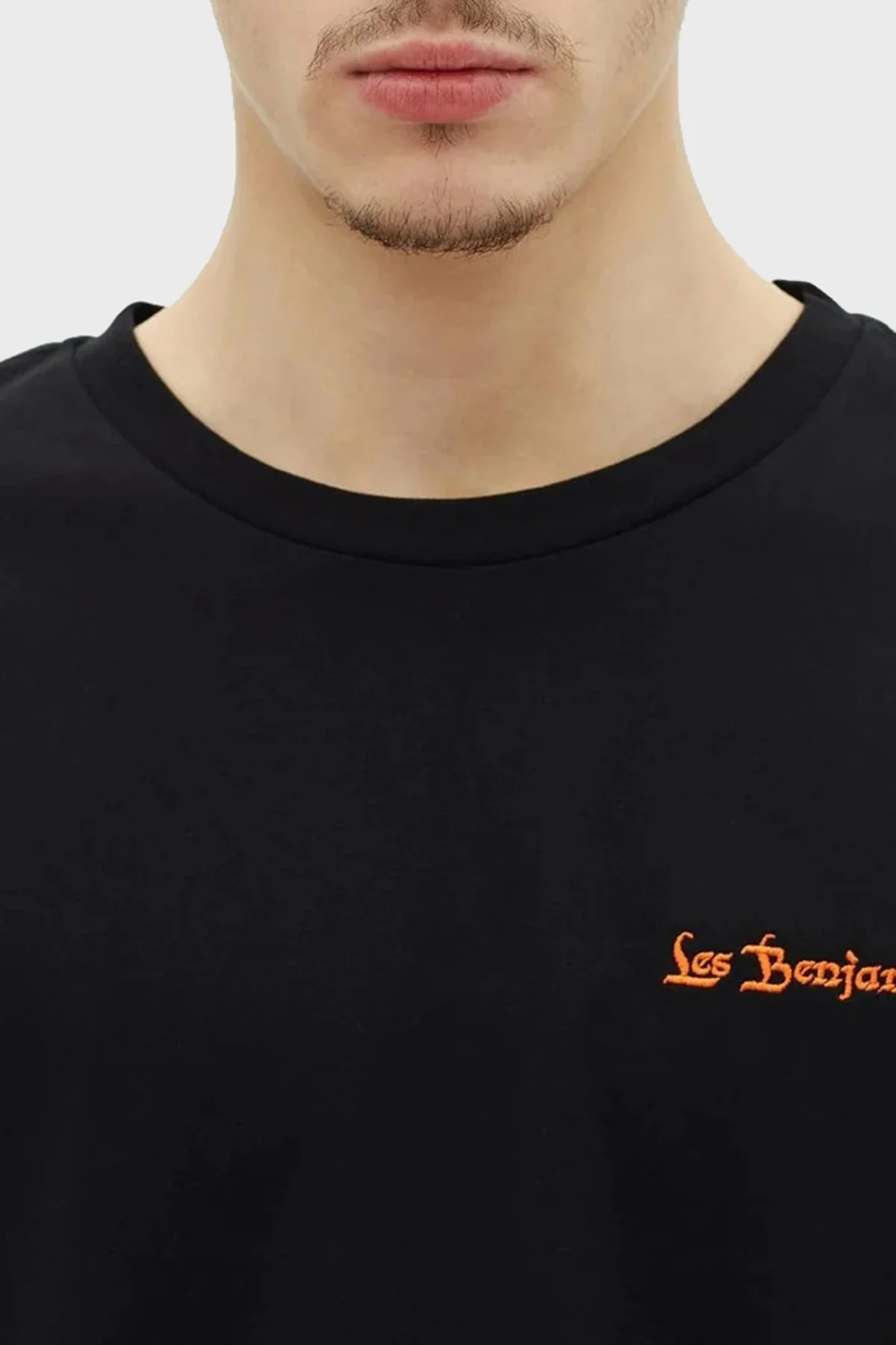 Les Benjamins % 100 Pamuk Oversize Fit Bisiklet Yaka Erkek T Shirt LB23SSHOEMUOT-004 SİYAH - 4