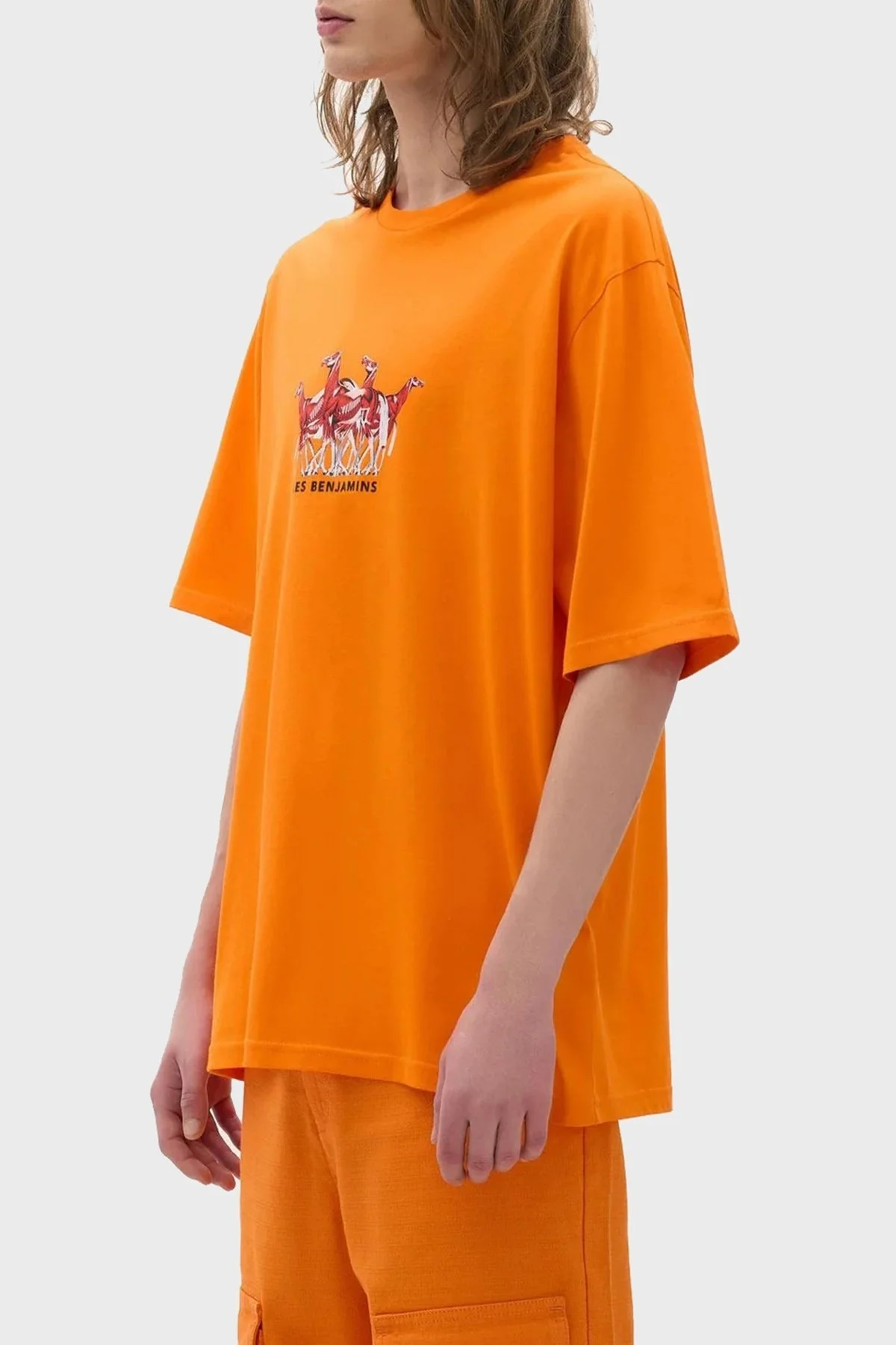 Les Benjamins % 100 Pamuk Oversize Fit Bisiklet Yaka Erkek T Shirt LB23SSHOEMUOT-006 YEŞİL - 2