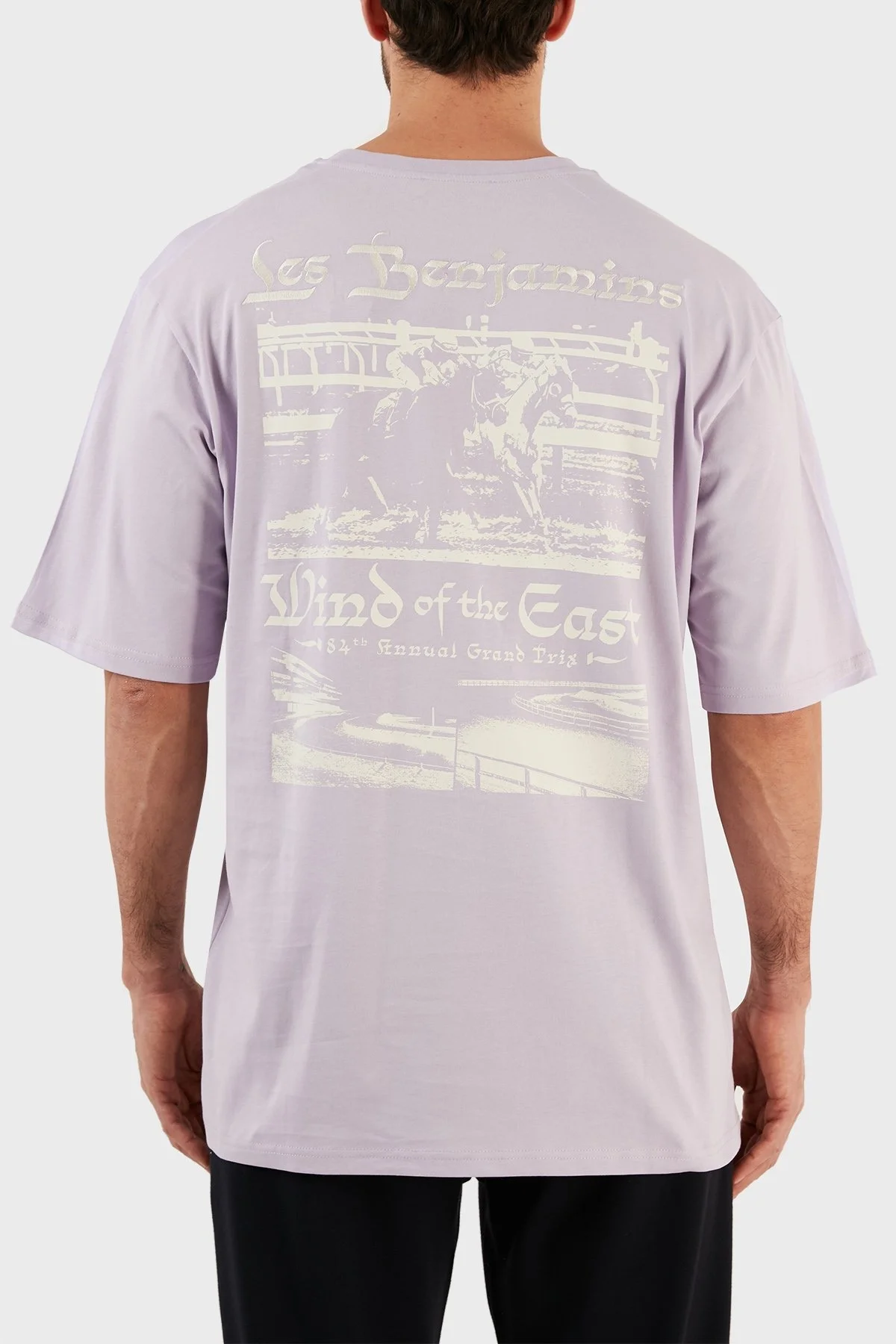 Les Benjamins % 100 Pamuk Oversize Fit Bisiklet Yaka Erkek T Shirt LB23SSHOEMUOT-009 LİLA - 2