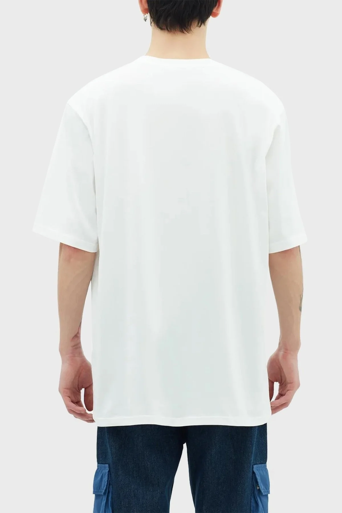 Les Benjamins % 100 Pamuk Oversize Fit Bisiklet Yaka Erkek T Shirt LB23SSHOEMUOT-012 BEYAZ - 2