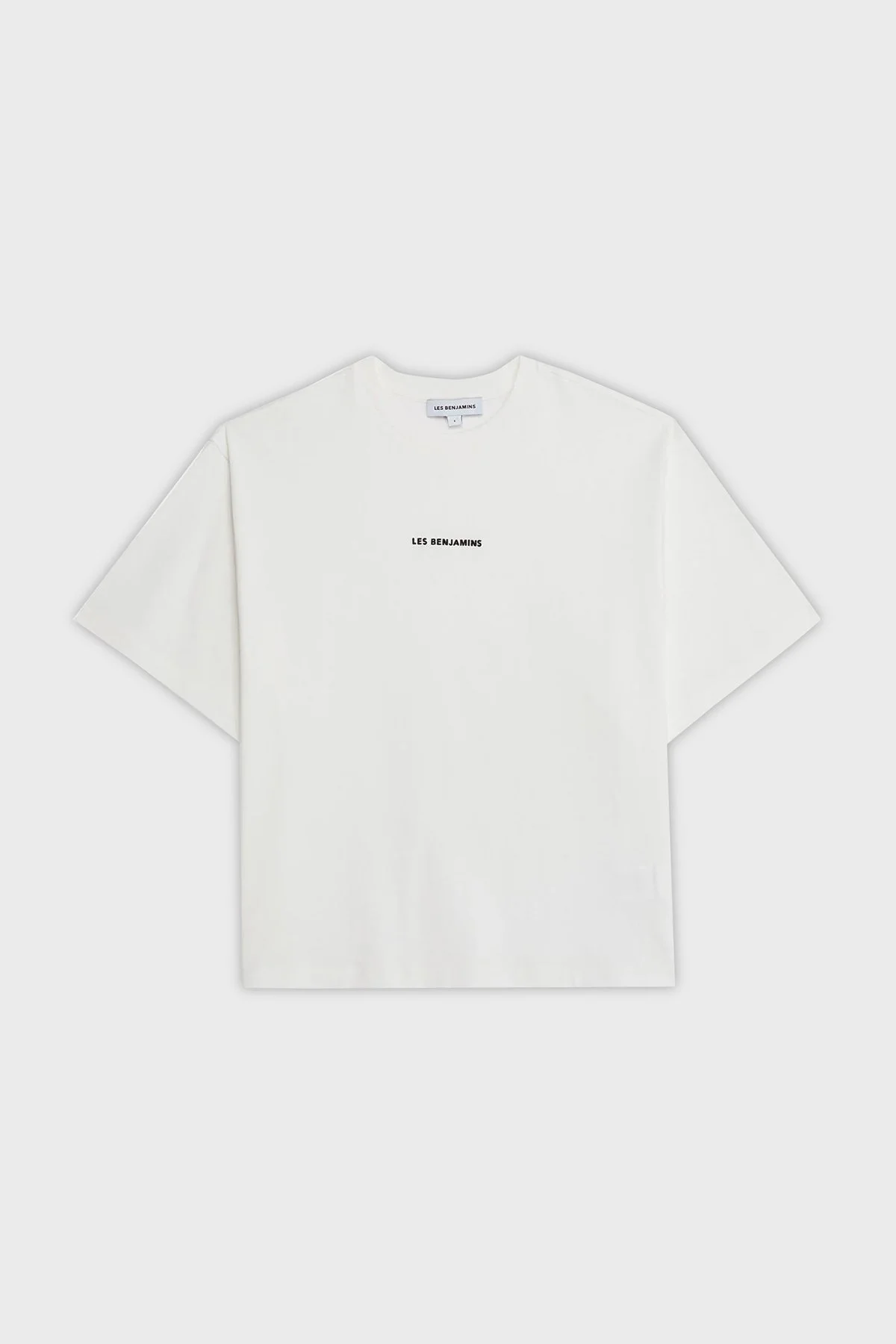 Les Benjamins % 100 Pamuk Oversize Fit Bisiklet Yaka Logolu Bayan T Shirt LBNOOSESSFUTS-306 BEYAZ - 11