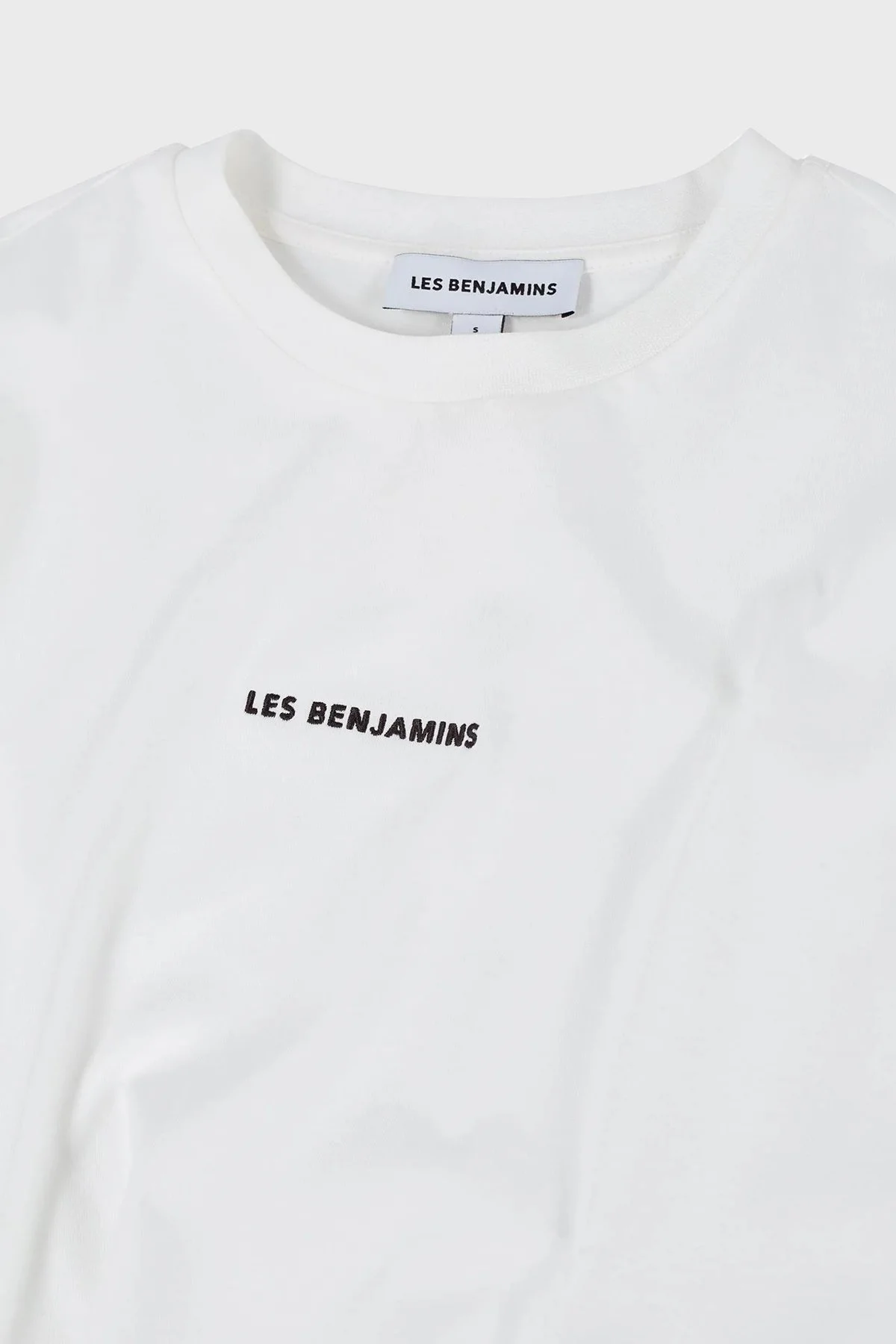 Les Benjamins % 100 Pamuk Oversize Fit Bisiklet Yaka Logolu Bayan T Shirt LBNOOSESSFUTS-306 BEYAZ - 12