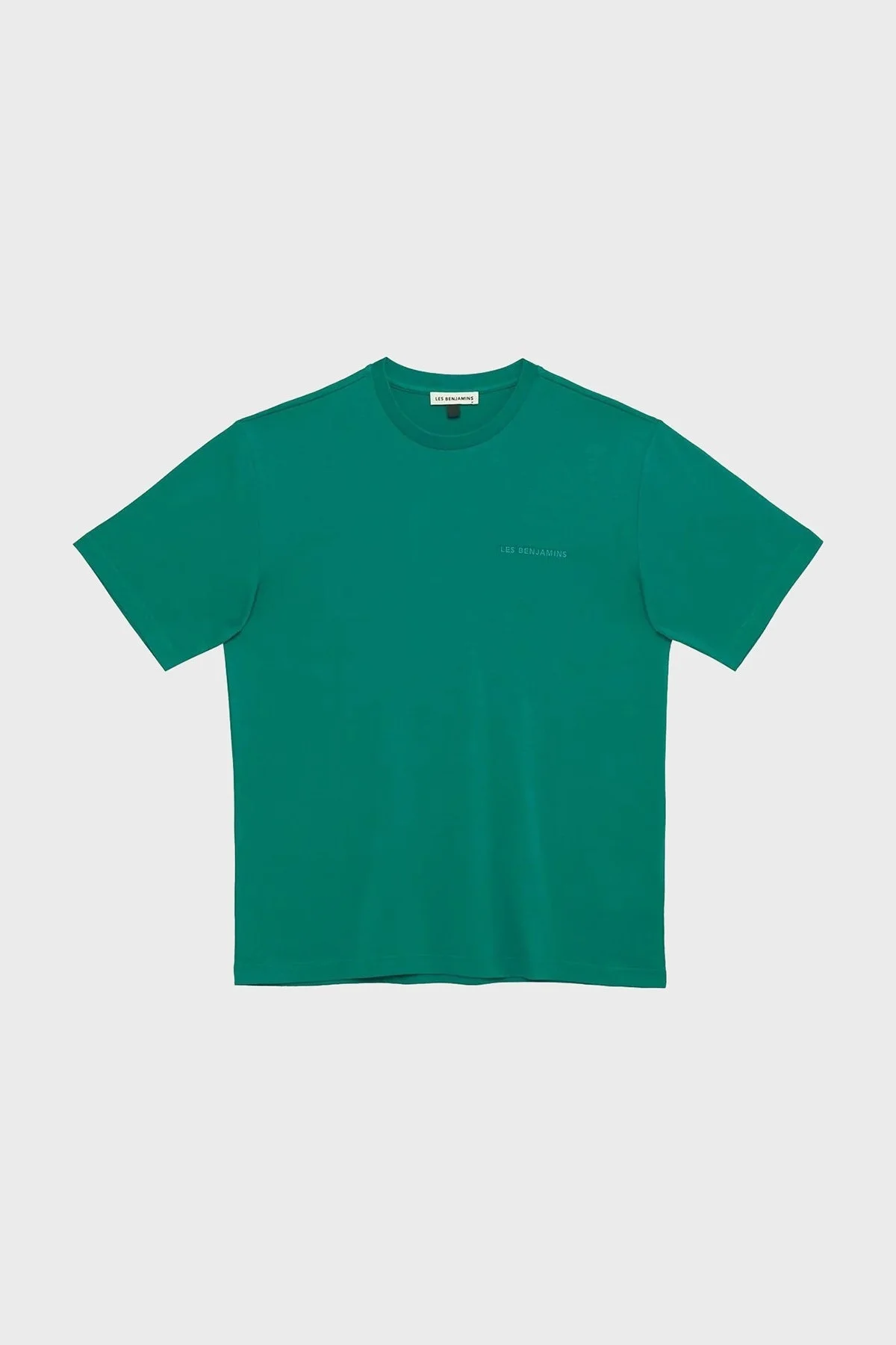 Les Benjamins % 100 Pamuk Regular Fit Bisiklet Yaka Erkek T Shirt LB23SSESSMUTS-301 YEŞİL - 6