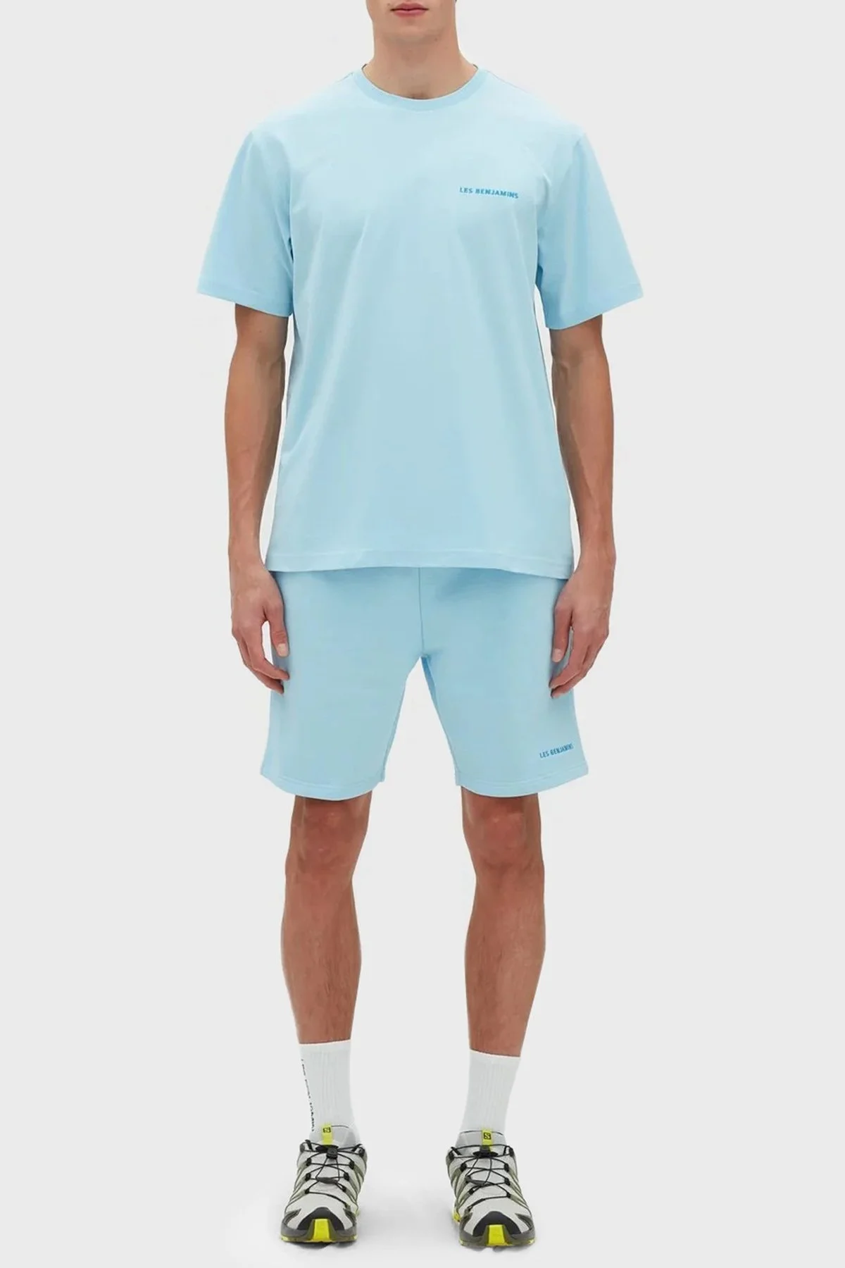 Les Benjamins % 100 Pamuk Regular Fit Bisiklet Yaka Erkek T Shirt LB23SSESSMUTS-303 MAVİ - 2