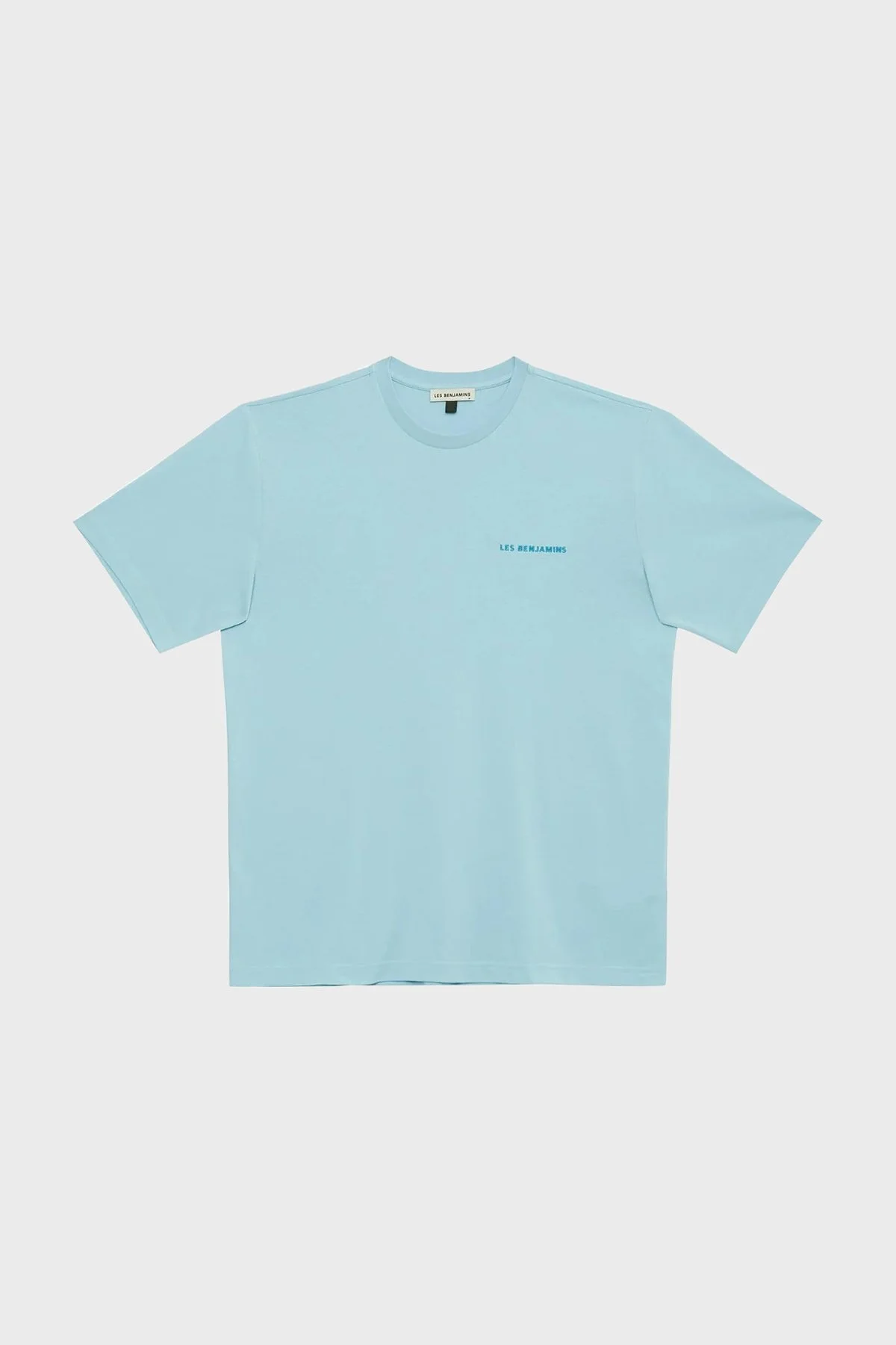 Les Benjamins % 100 Pamuk Regular Fit Bisiklet Yaka Erkek T Shirt LB23SSESSMUTS-303 MAVİ - 6