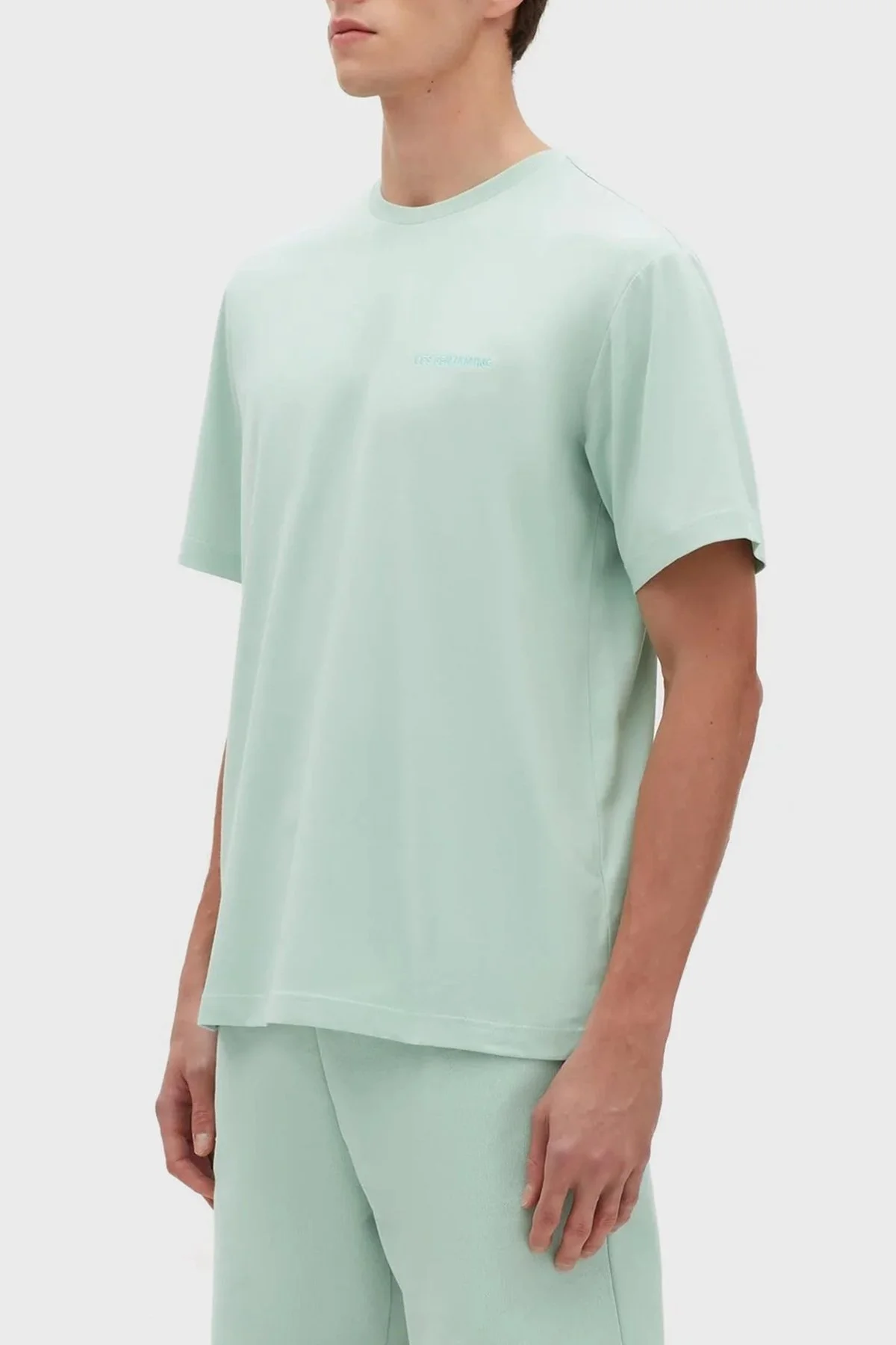 Les Benjamins % 100 Pamuk Regular Fit Bisiklet Yaka Erkek T Shirt LB23SSESSMUTS-304 YEŞİL - 3