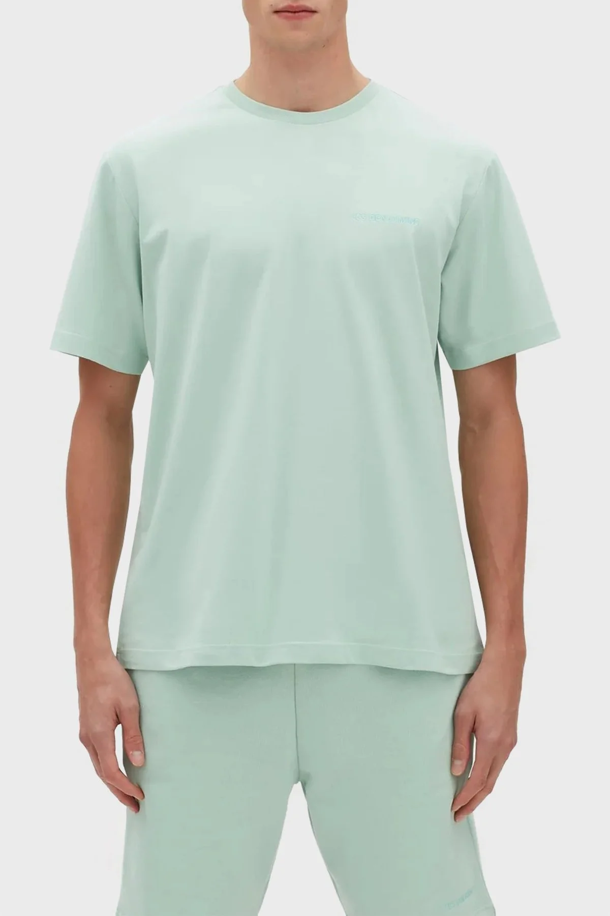 Les Benjamins % 100 Pamuk Regular Fit Bisiklet Yaka Erkek T Shirt LB23SSESSMUTS-304 YEŞİL - 1