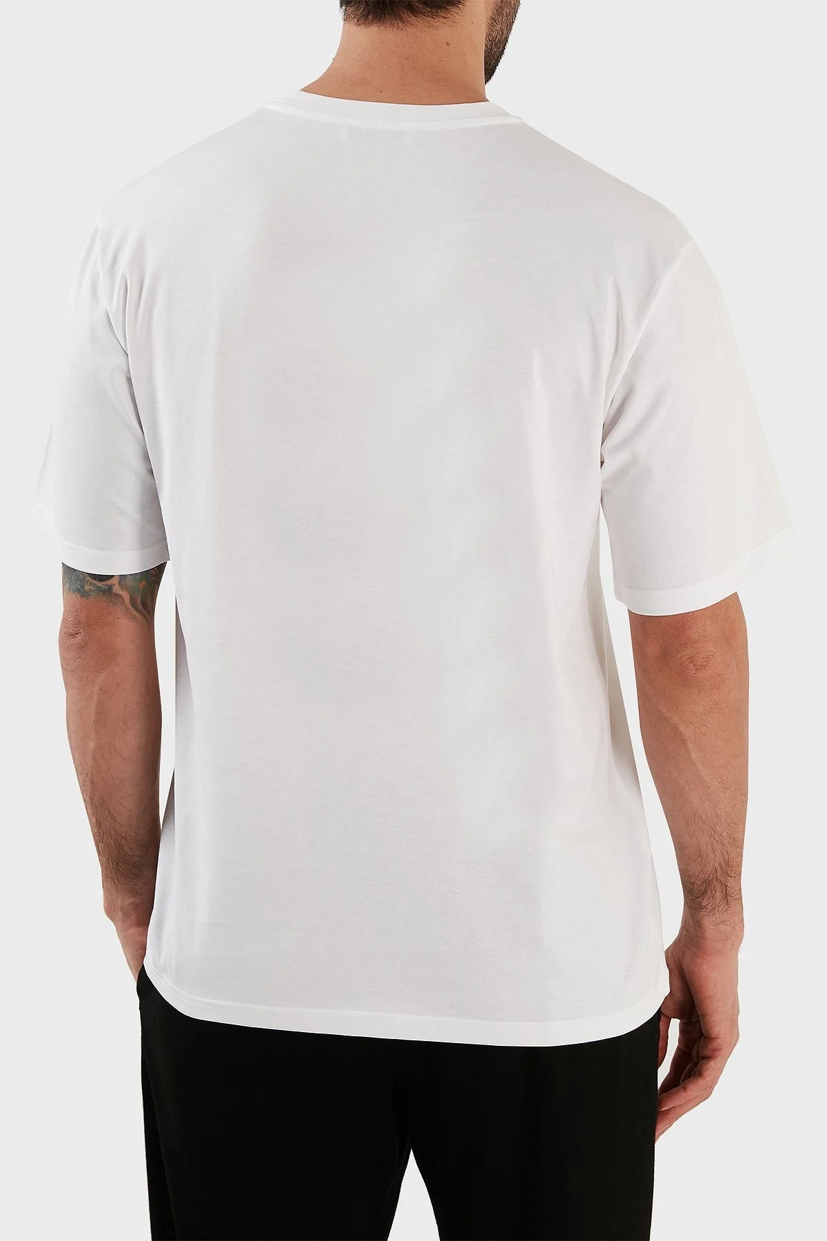 Les Benjamins % 100 Pamuk Regular Fit Bisiklet Yaka Erkek T Shirt LB23SSHOEMUTS-001 BEYAZ - 6