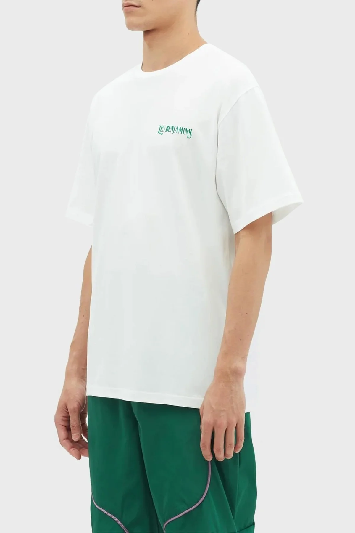 Les Benjamins % 100 Pamuk Regular Fit Bisiklet Yaka Erkek T Shirt LB23SSHOEMUTS-003 BEYAZ - 3