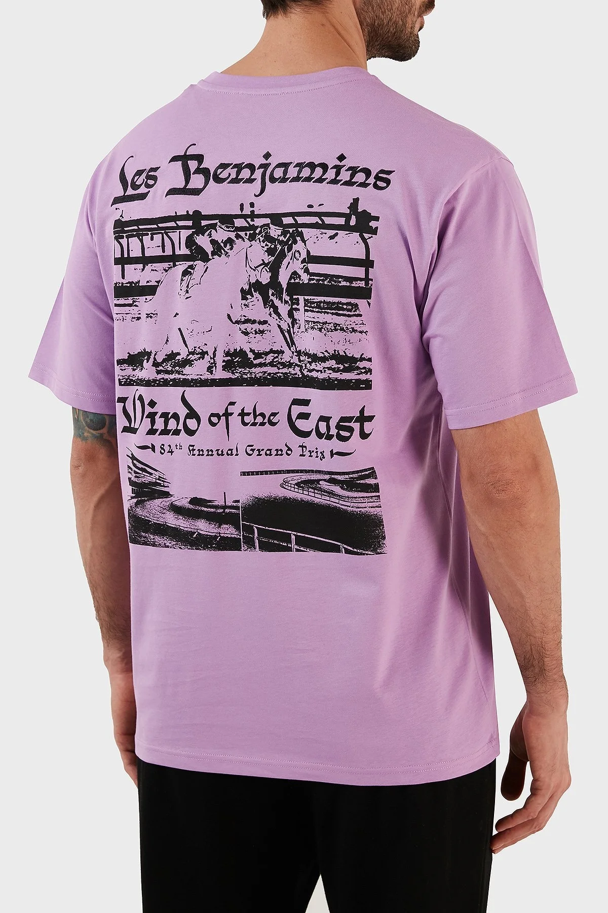 Les Benjamins % 100 Pamuk Regular Fit Bisiklet Yaka Erkek T Shirt LB23SSHOEMUTS-004 LİLA - 2