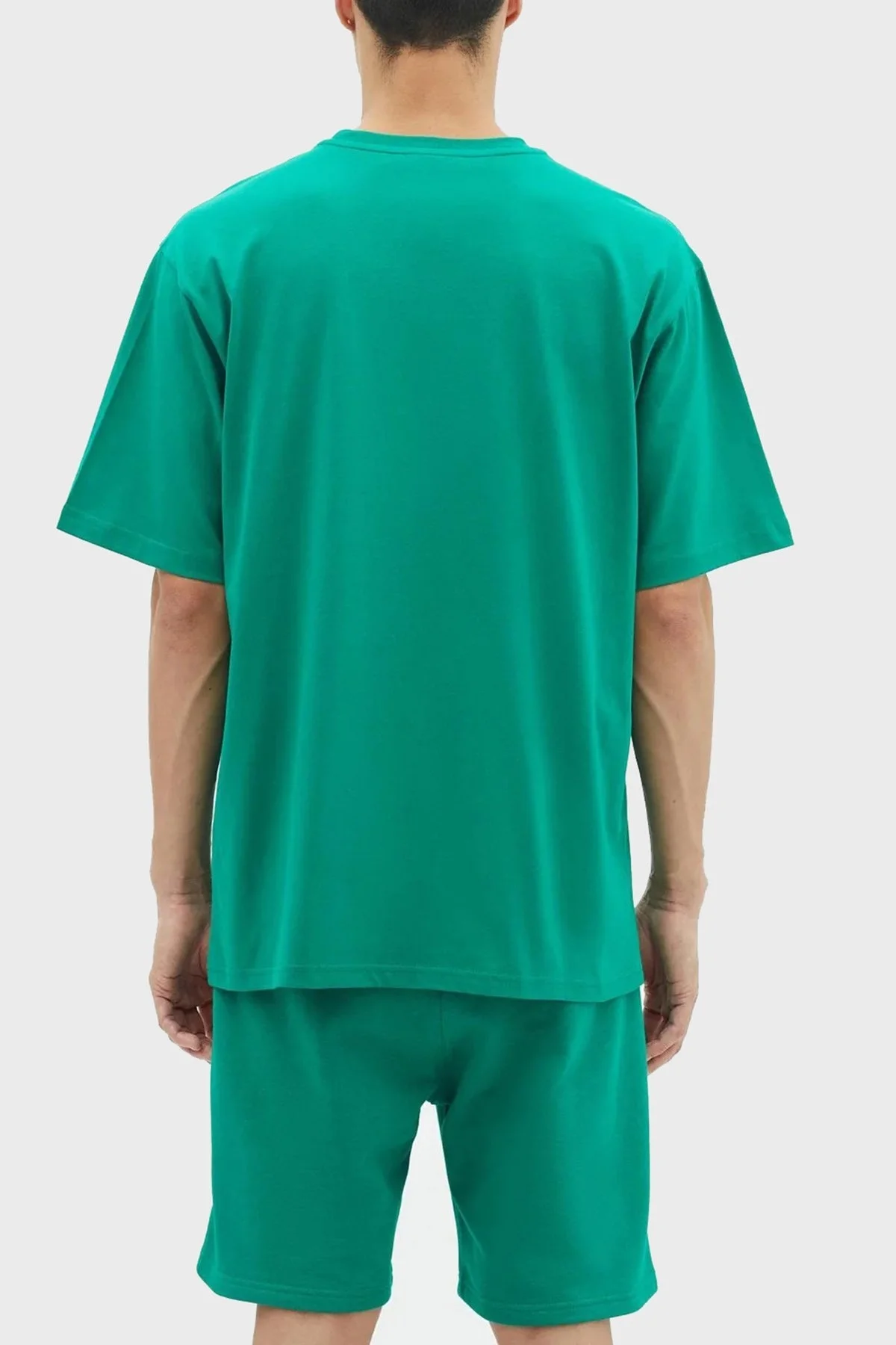 Les Benjamins % 100 Pamuk Relaxed Fit Bisiklet Yaka Erkek T Shirt LB23SSHOEMUTS-006 YEŞİL - 2