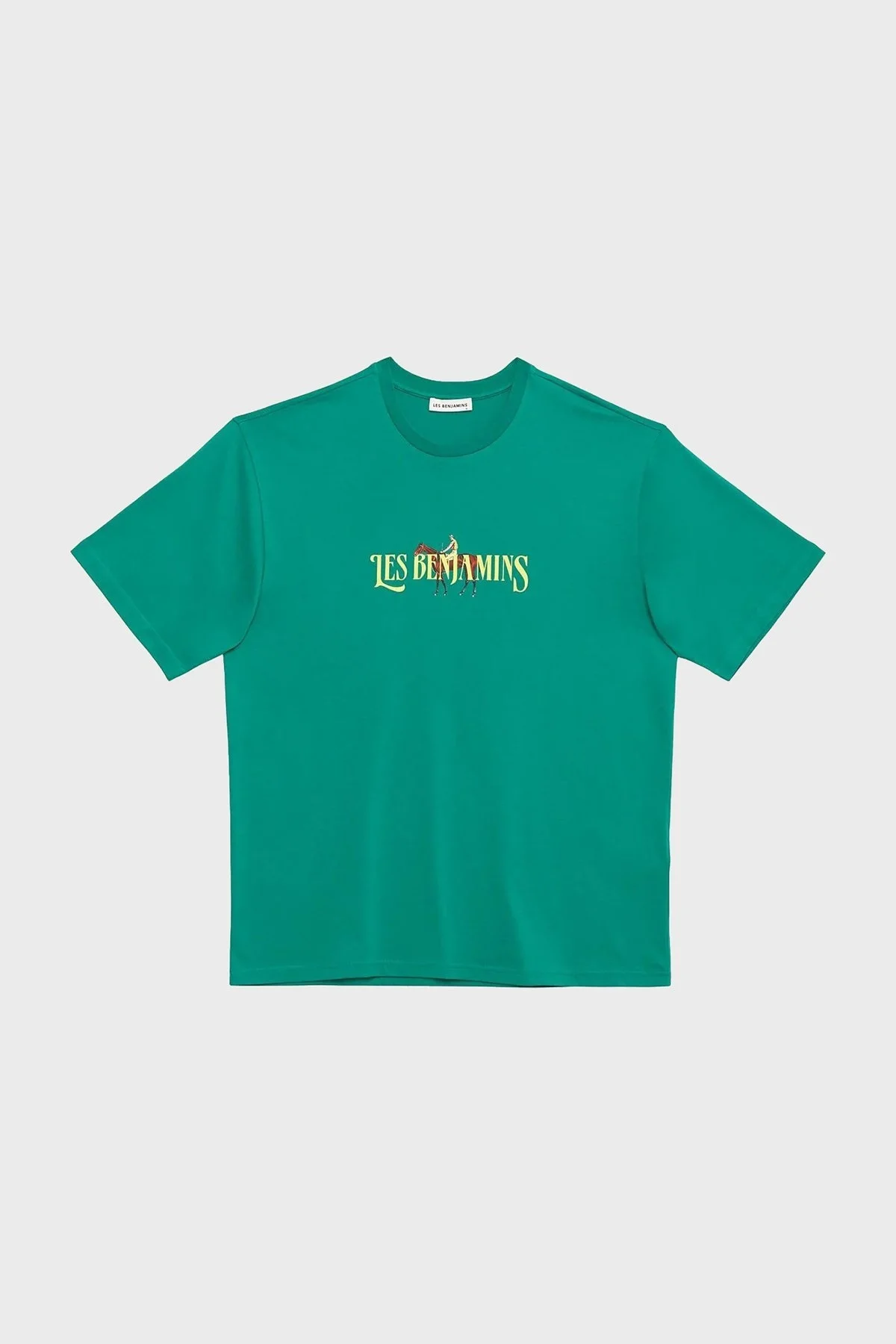 Les Benjamins % 100 Pamuk Relaxed Fit Bisiklet Yaka Erkek T Shirt LB23SSHOEMUTS-006 YEŞİL - 5