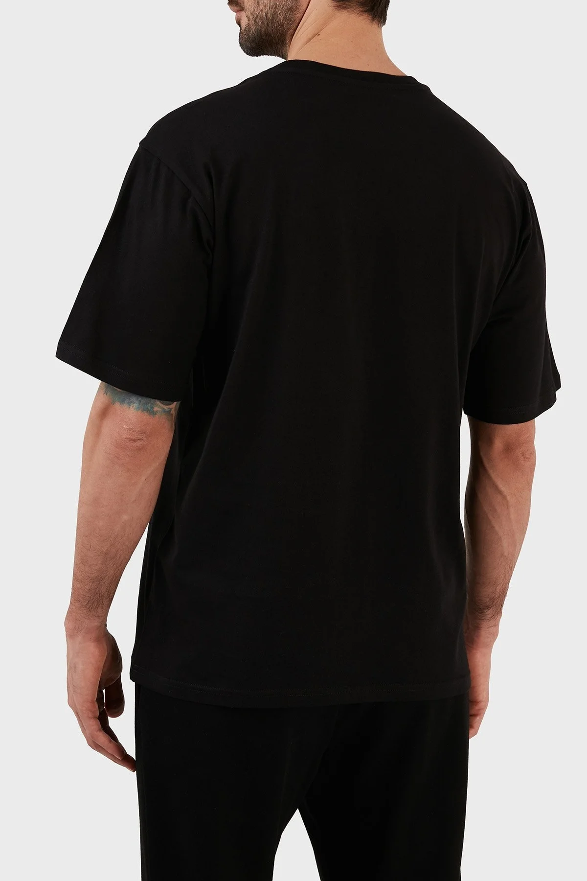 Les Benjamins % 100 Pamuk Regular Fit Bisiklet Yaka Erkek T Shirt LB23SSHOEMUTS-016 SİYAH - 5