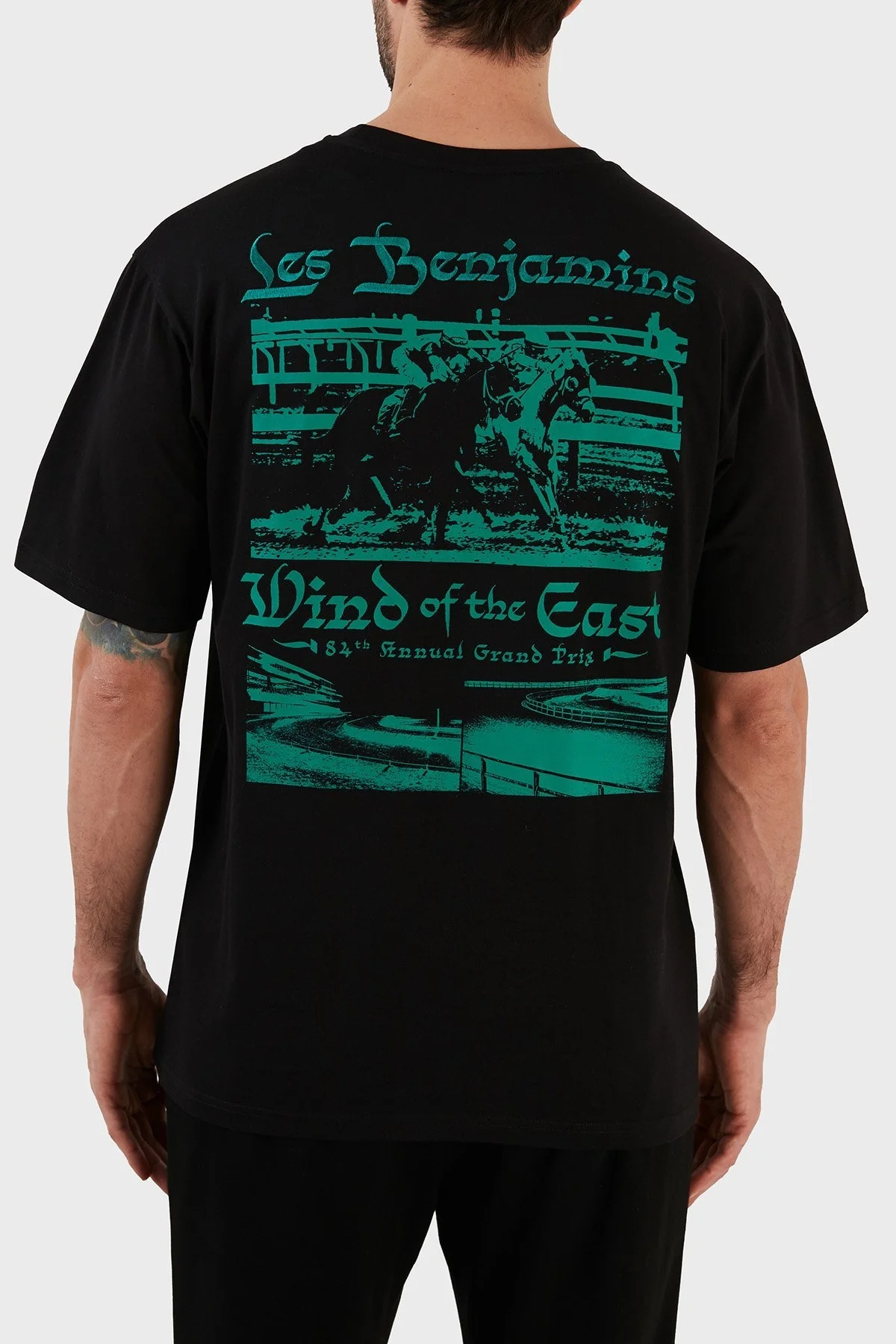 Les Benjamins % 100 Pamuk Regular Fit Bisiklet Yaka Erkek T Shirt LB23SSHOEMUTS-026 SİYAH - 2