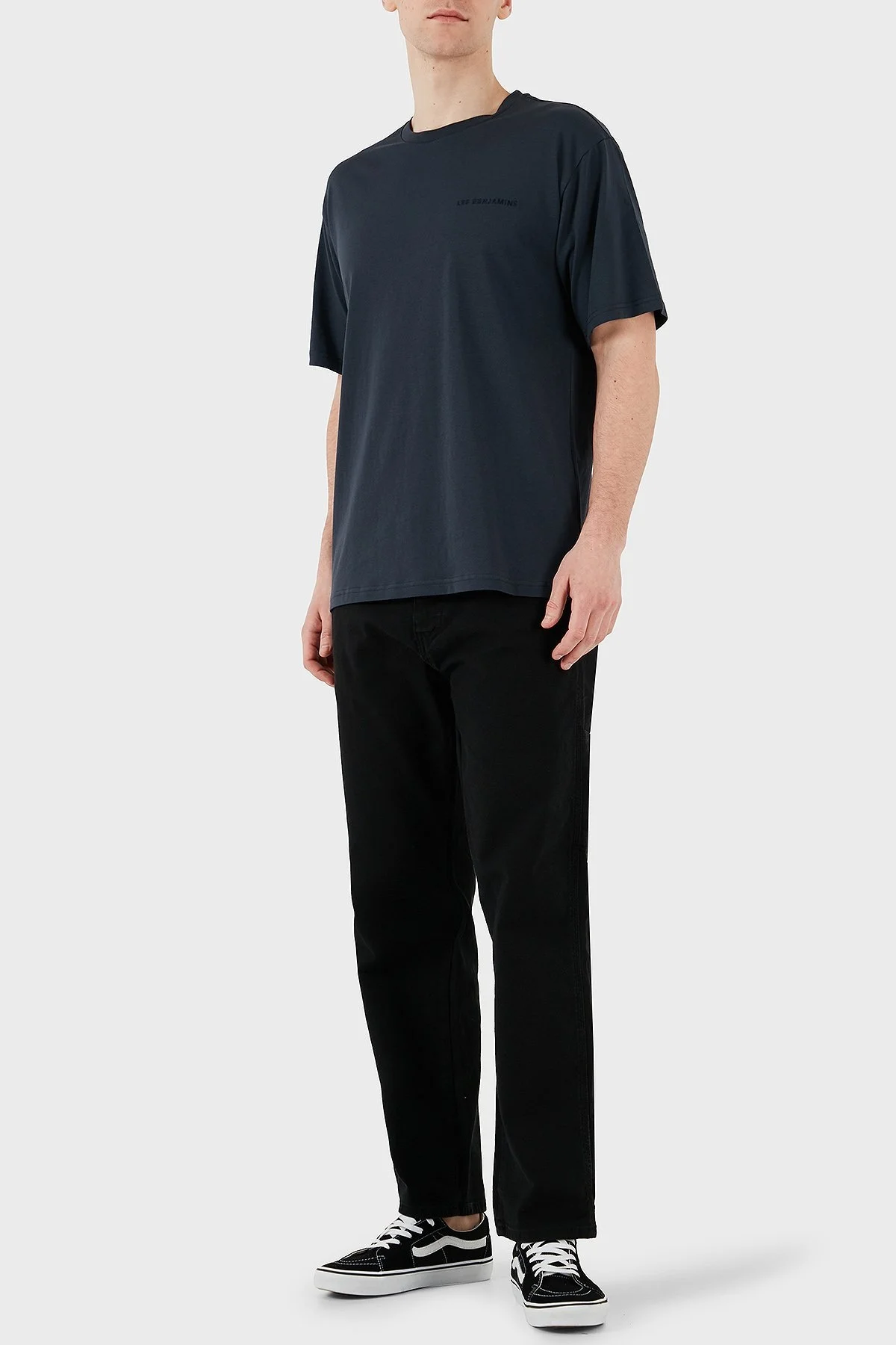 Les Benjamins % 100 Pamuk Regular Fit Bisiklet Yaka Erkek T Shirt LBNOOSESSMUTS-304 ANTRASİT - 7