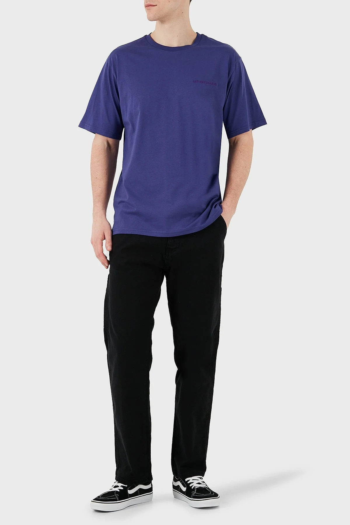 Les Benjamins % 100 Pamuk Regular Fit Bisiklet Yaka Logolu Erkek T Shirt LBNOOSESSMUTS-301 MOR - 7