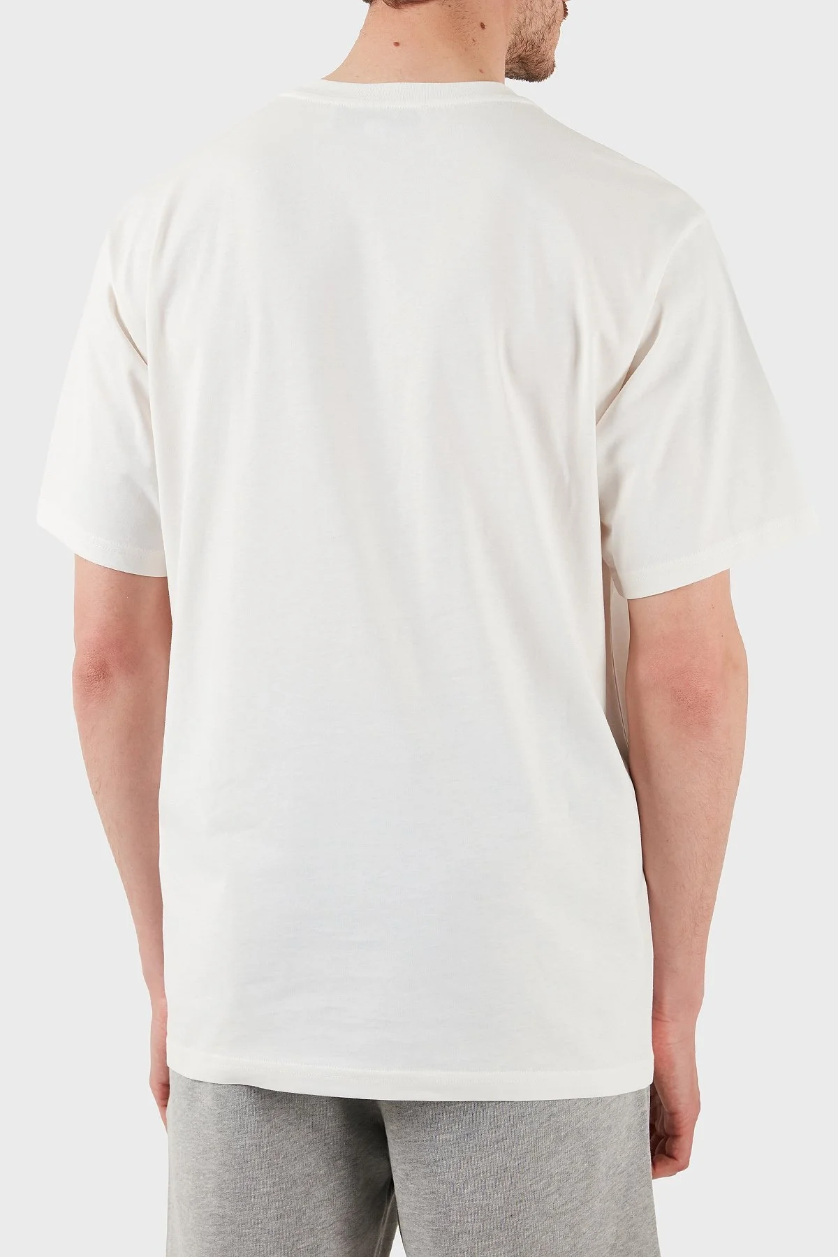 Les Benjamins % 100 Pamuk Regular Fit Bisiklet Yaka Logolu Erkek T Shirt LBNOOSESSMUTS-306 BEYAZ - 2