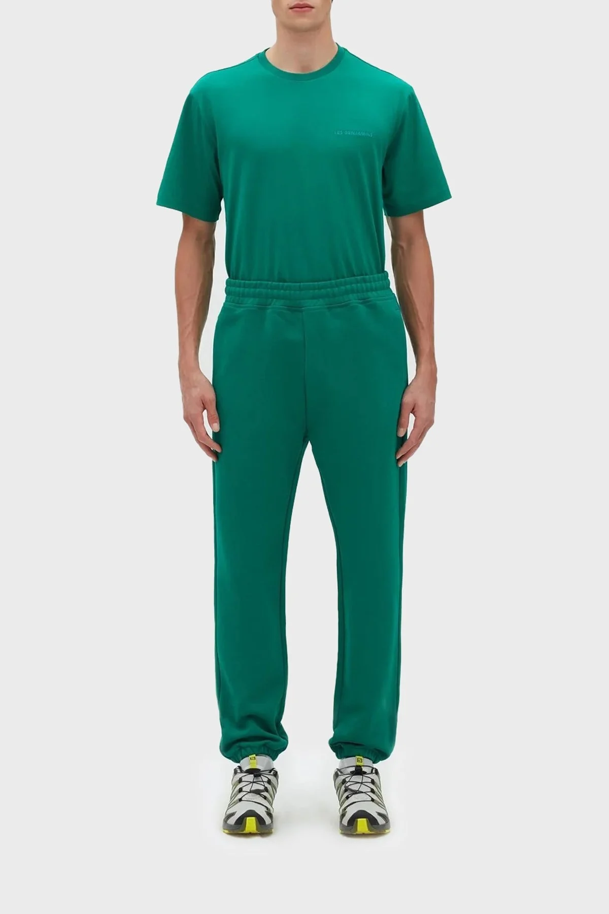 Les Benjamins % 100 Pamuk Regular Fit Cepli Jogger Spor Erkek Pantolon LB23SSESSMUSP-301 YEŞİL - 2