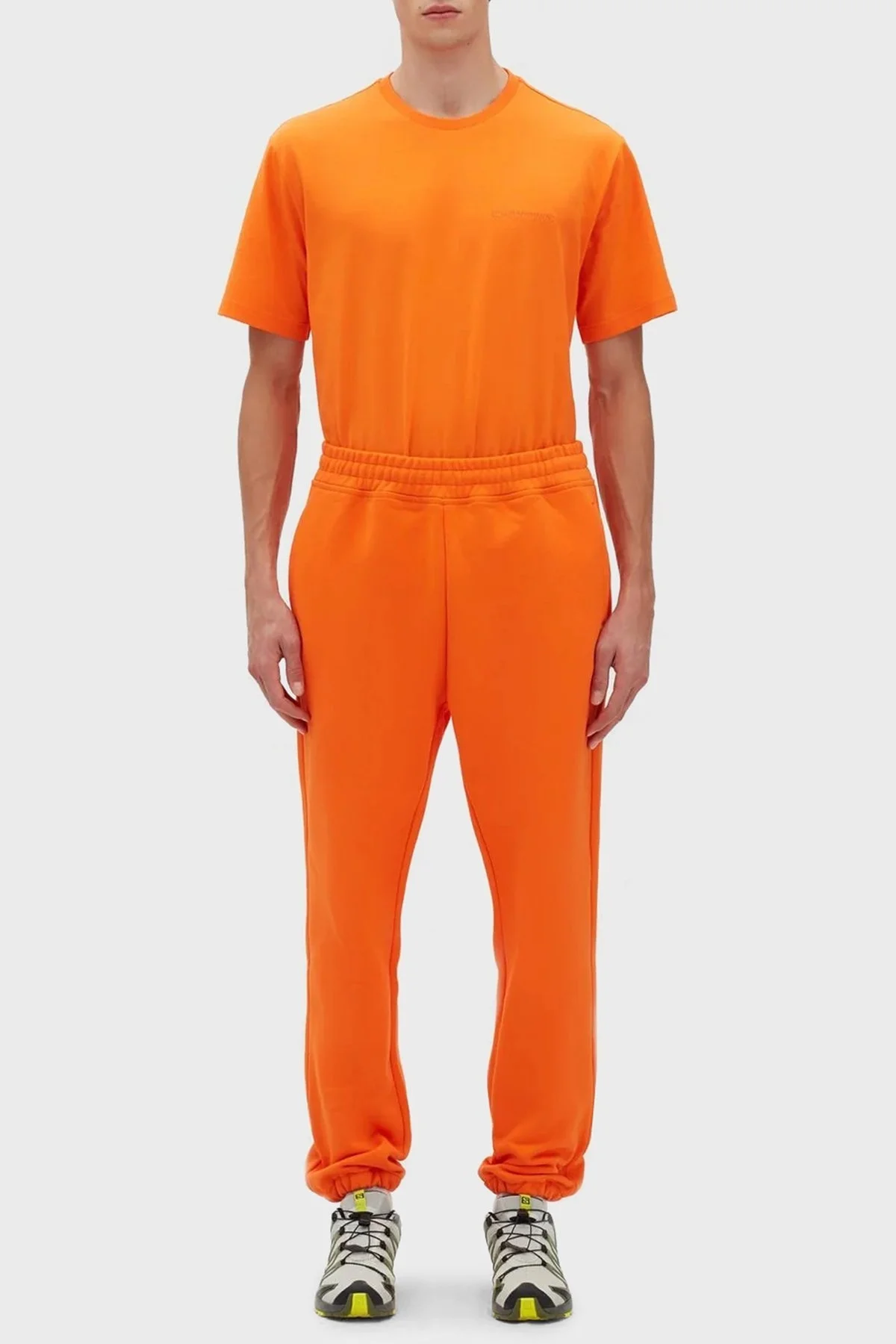 Les Benjamins % 100 Pamuk Regular Fit Cepli Jogger Spor Erkek Pantolon LB23SSESSMUSP-302 TURUNCU - 1