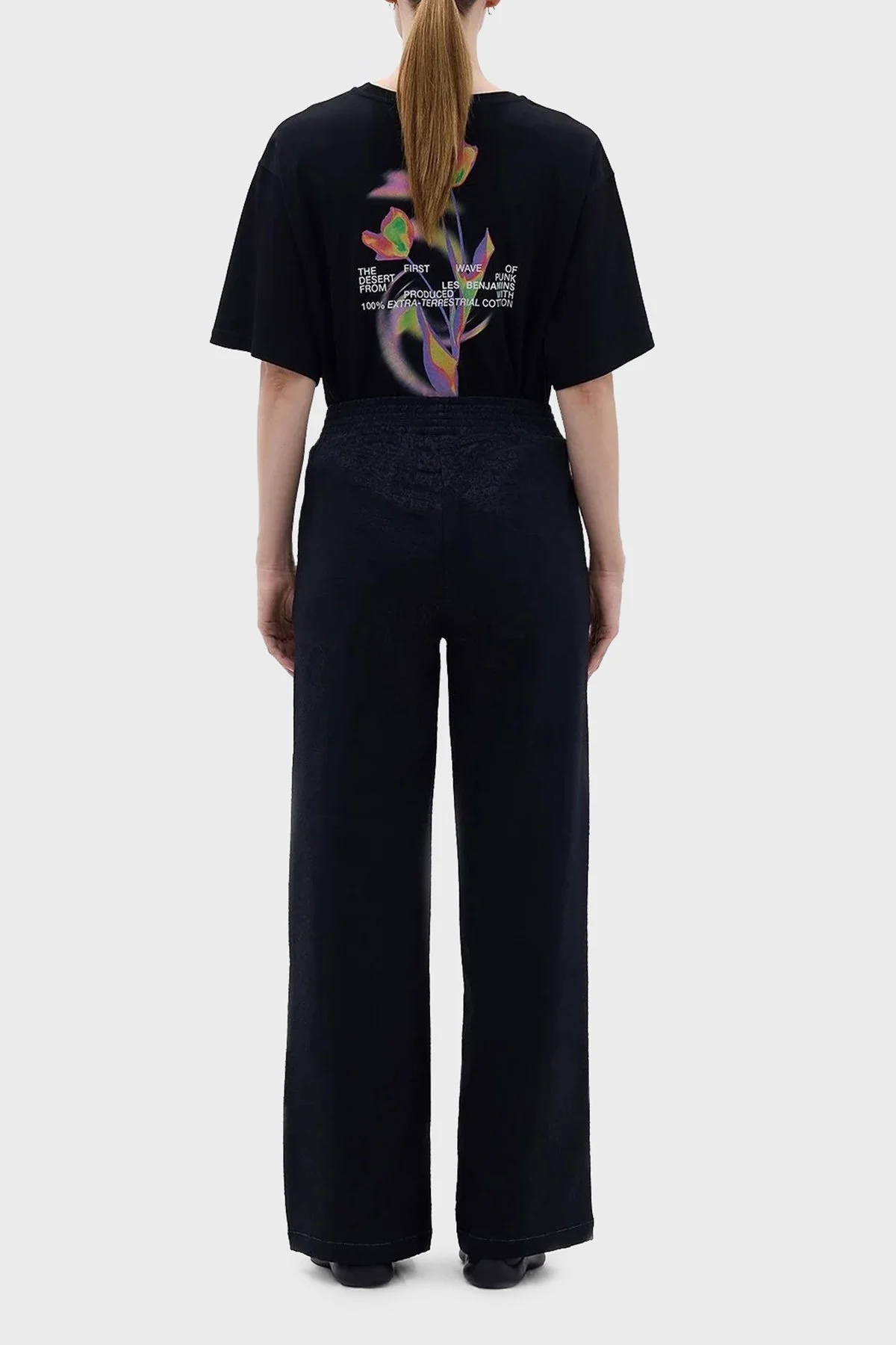 Les Benjamins % 100 Pamuk Regular Fit Elastik Bel Cepli Bayan Pantolon LB23FWFRWFUSP-007 SİYAH - 3