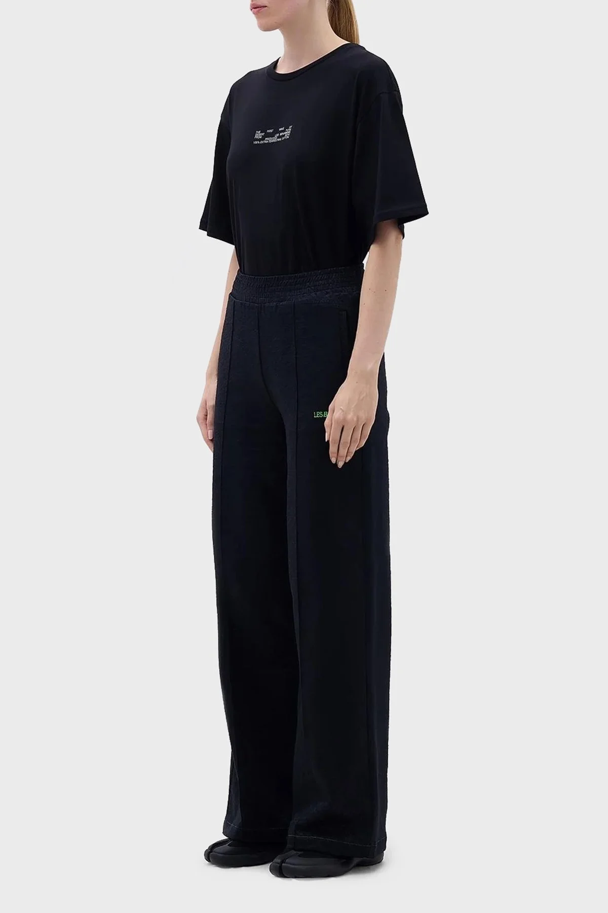 Les Benjamins % 100 Pamuk Regular Fit Elastik Bel Cepli Bayan Pantolon LB23FWFRWFUSP-007 SİYAH - 4