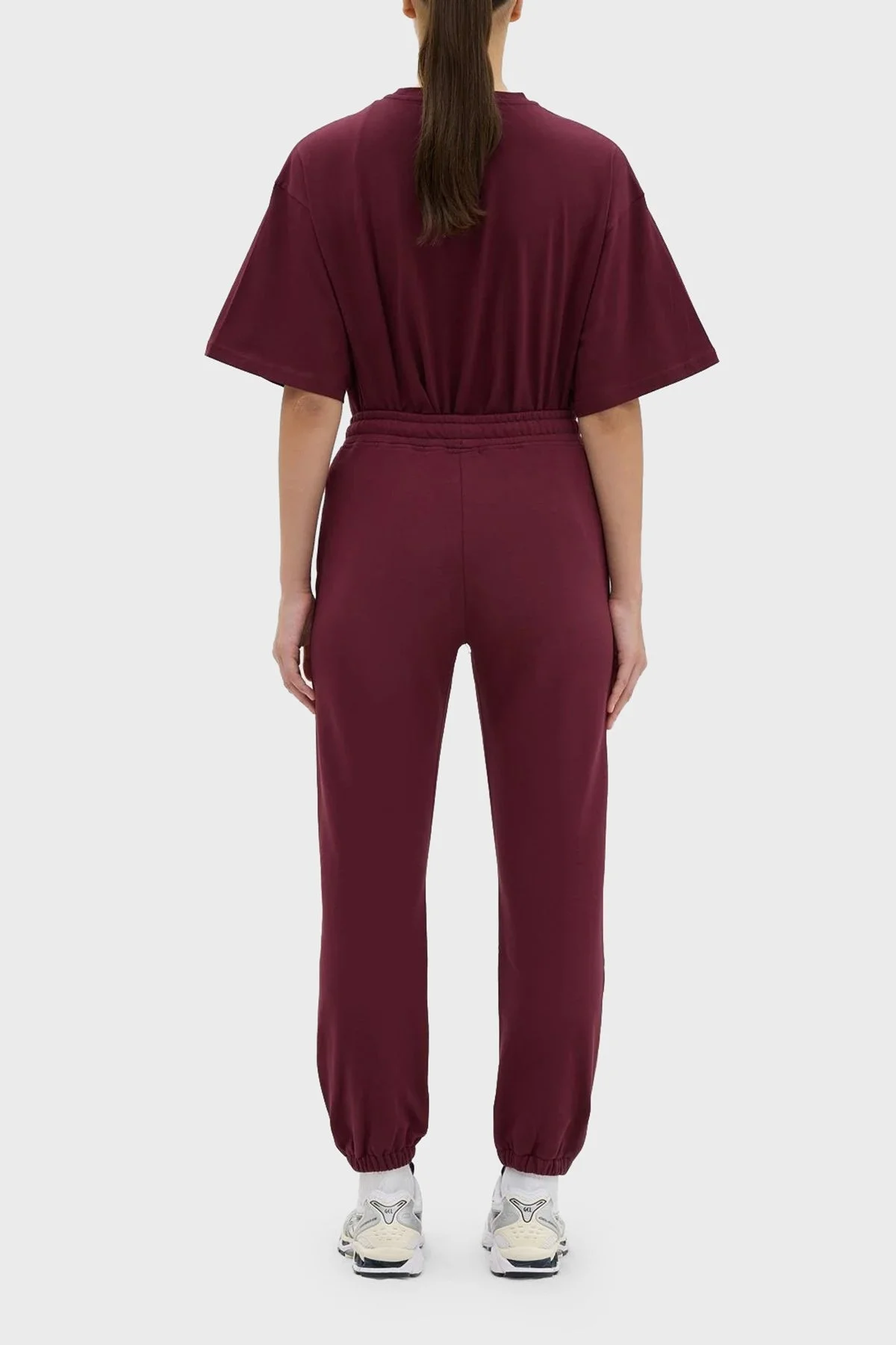 Les Benjamins % 100 Pamuk Regular Fit Jogger Spor Bayan Pantolon LB23FWESSFUSP-301 BORDO - 2