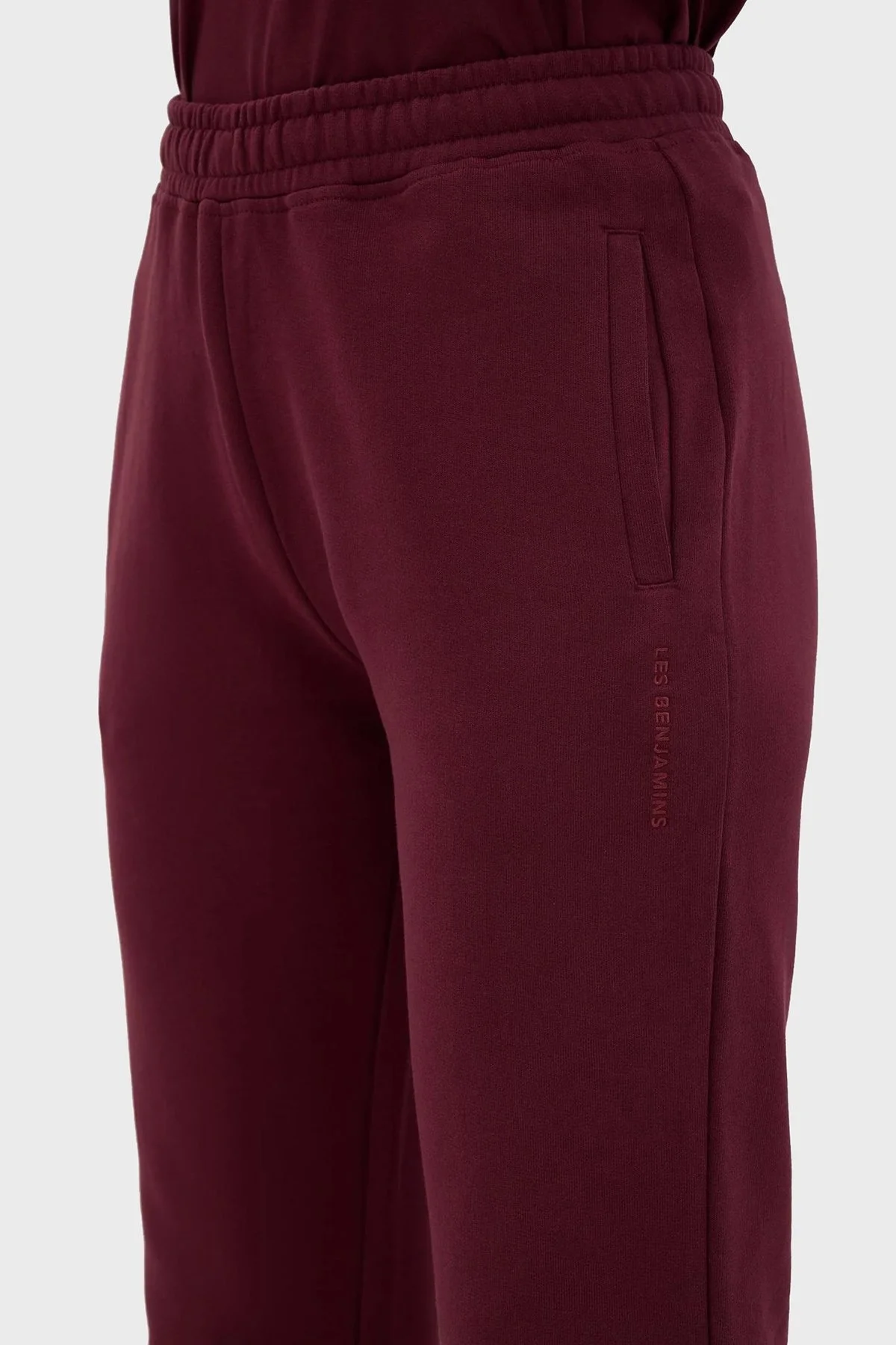 Les Benjamins % 100 Pamuk Regular Fit Jogger Spor Bayan Pantolon LB23FWESSFUSP-301 BORDO - 4