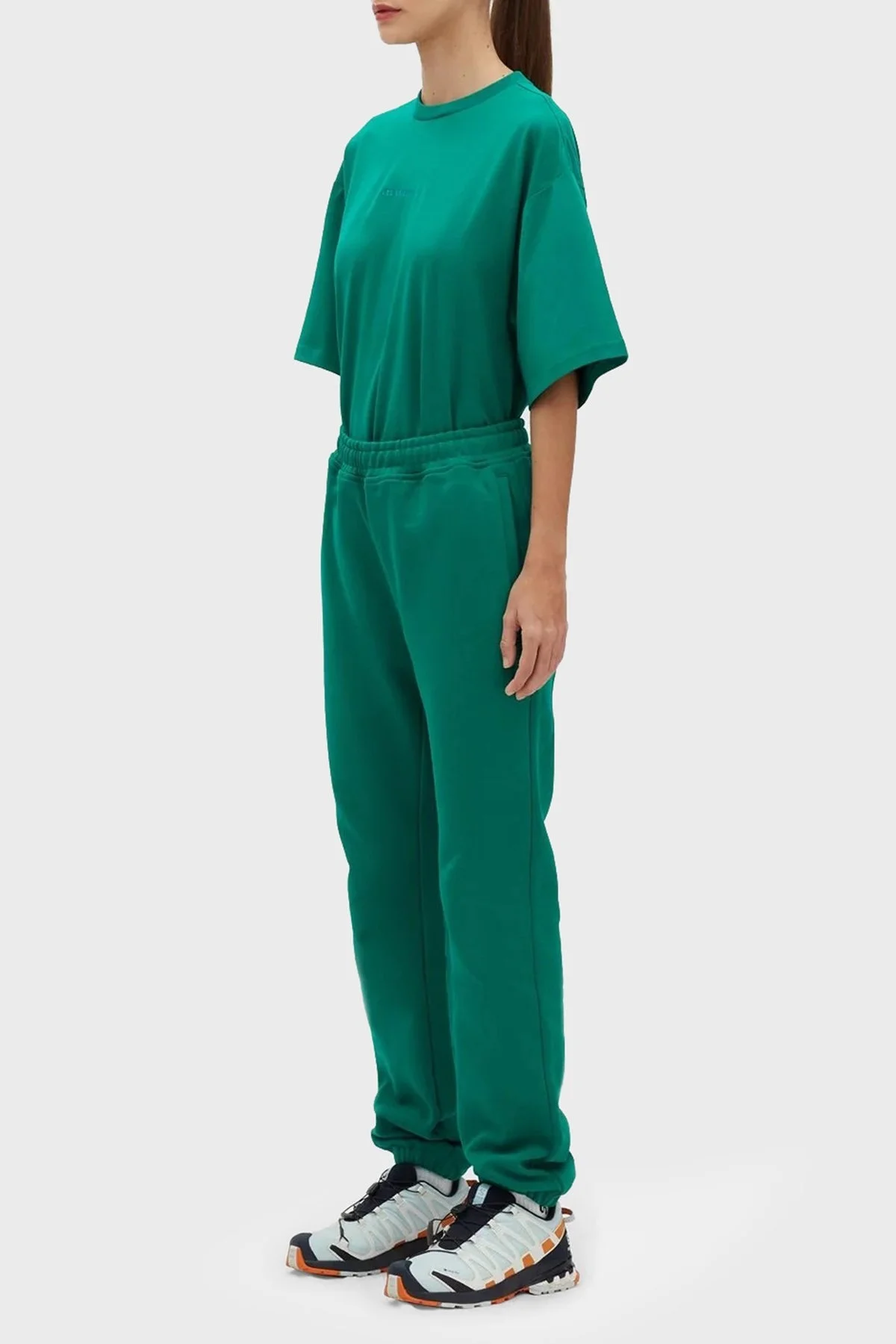 Les Benjamins % 100 Pamuk Regular Fit Jogger Spor Bayan Pantolon LB23SSESSFUSP-301 YEŞİL - 2