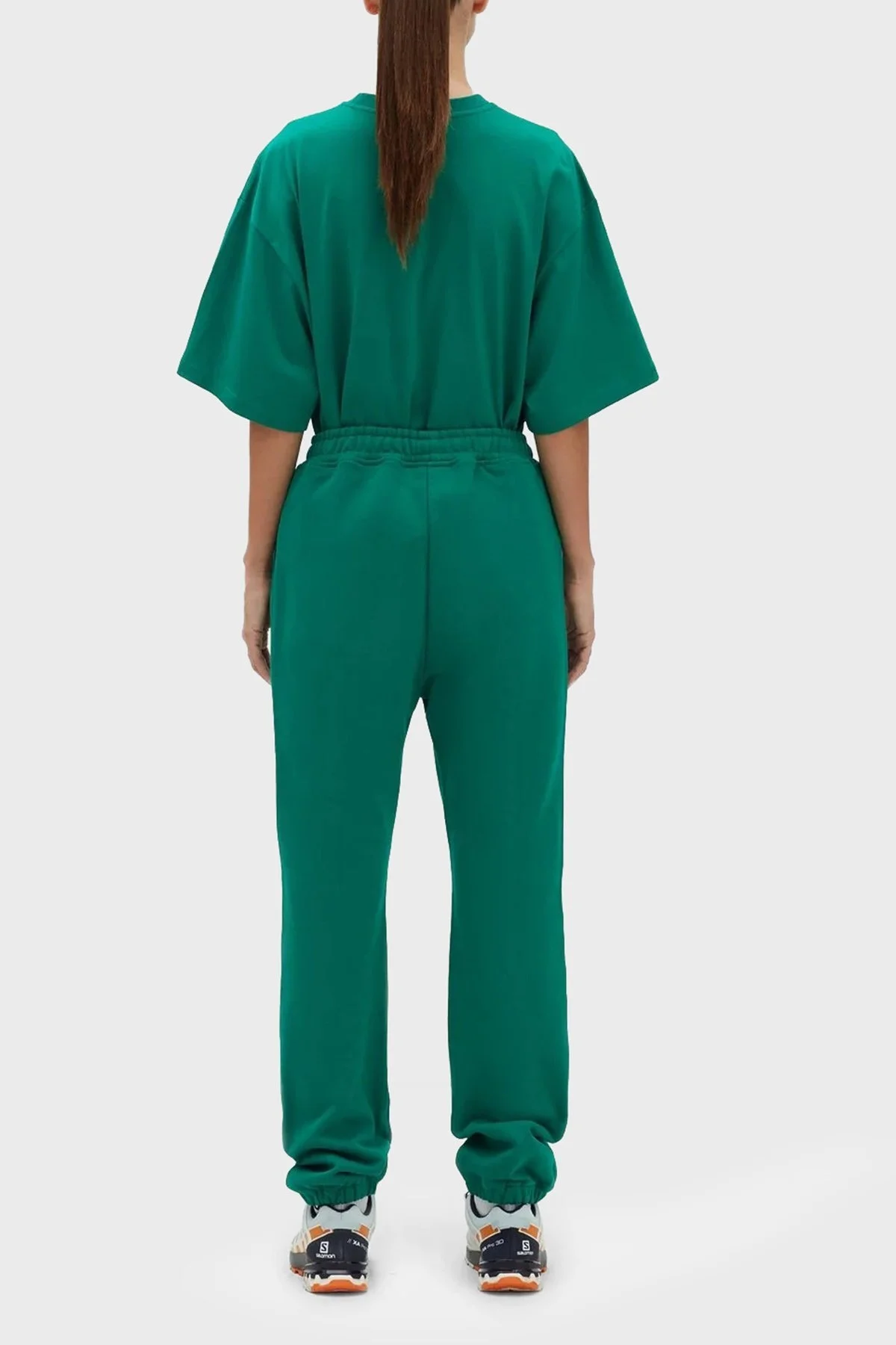 Les Benjamins % 100 Pamuk Regular Fit Jogger Spor Bayan Pantolon LB23SSESSFUSP-301 YEŞİL - 4