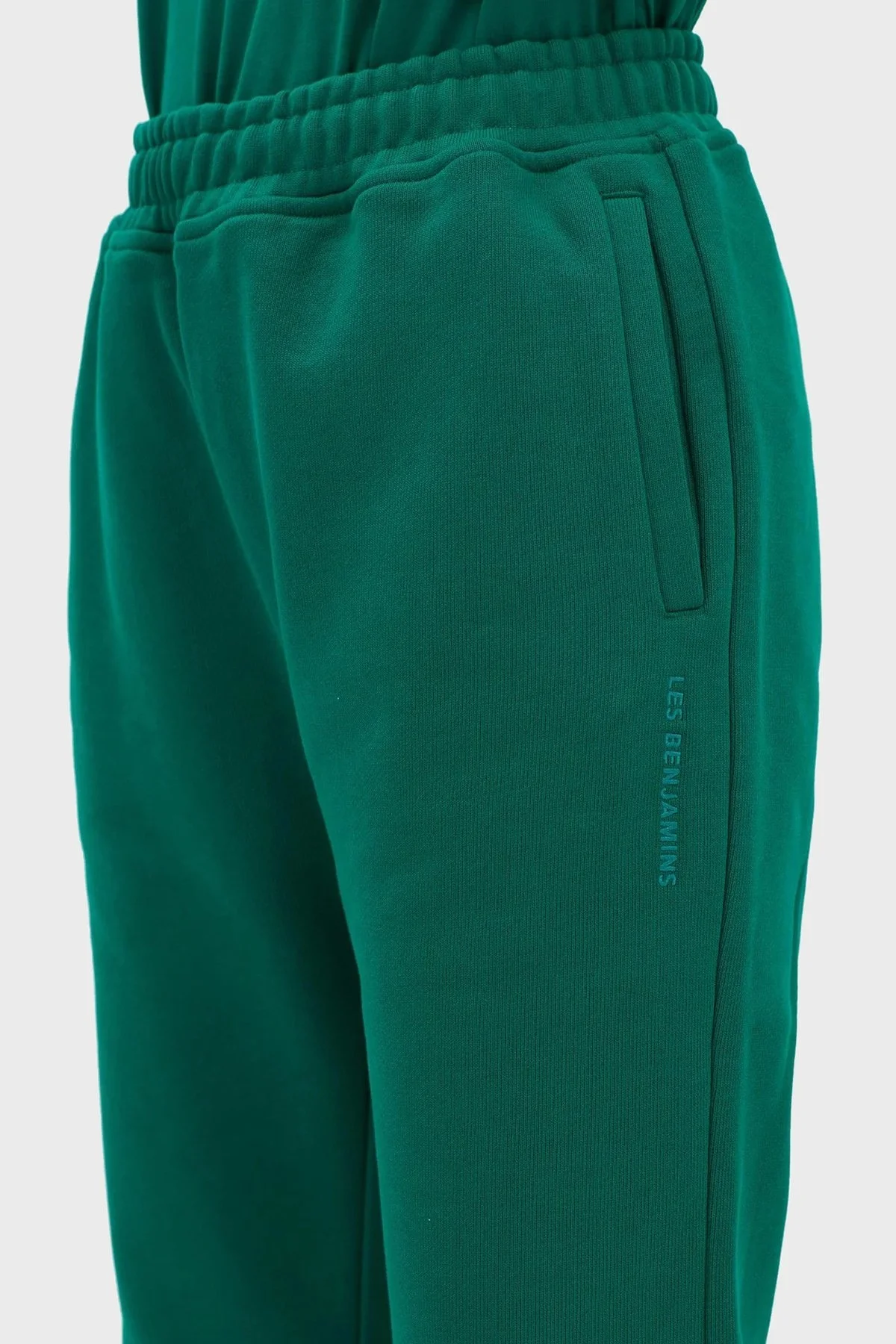 Les Benjamins % 100 Pamuk Regular Fit Jogger Spor Bayan Pantolon LB23SSESSFUSP-301 YEŞİL - 5