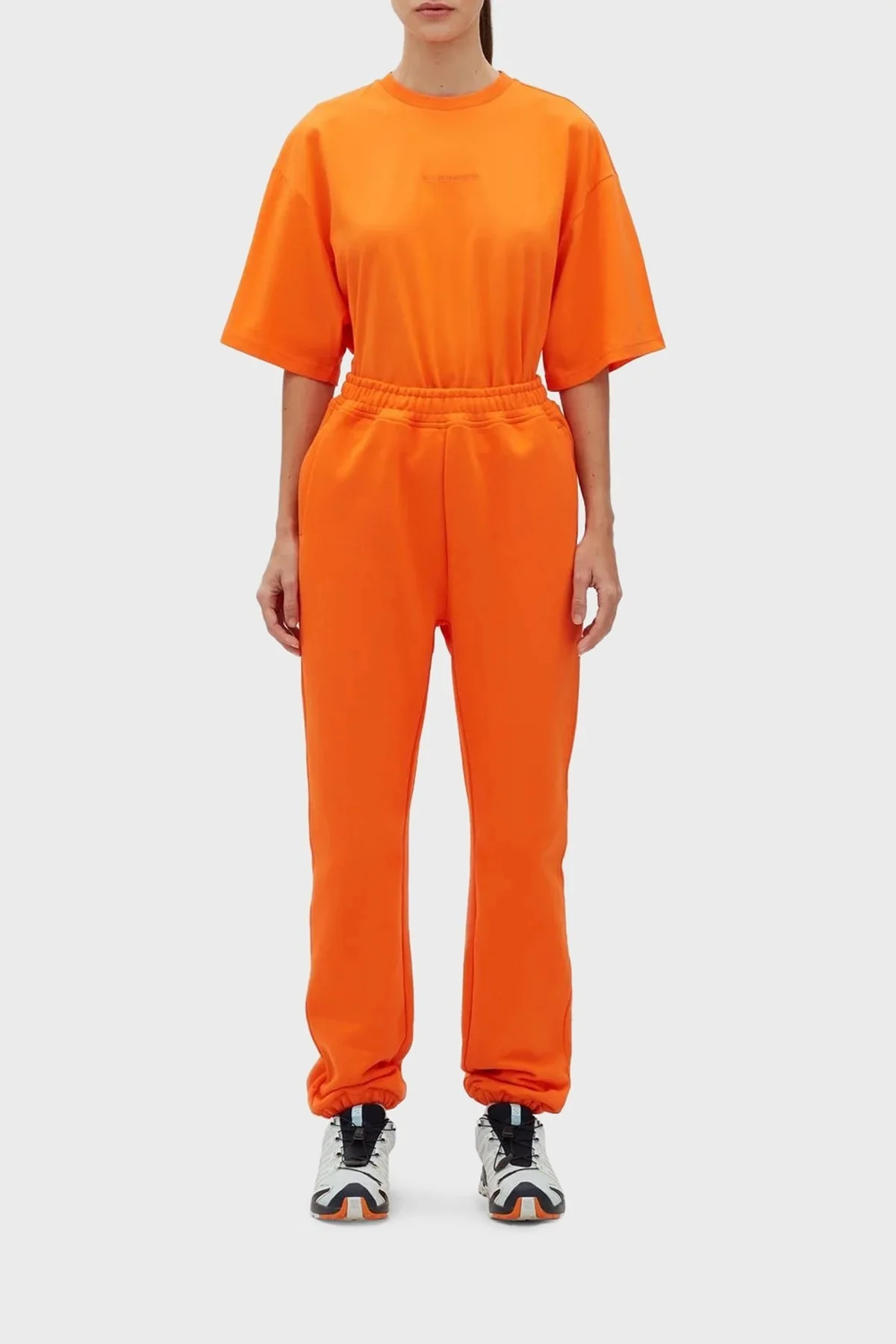 Les Benjamins % 100 Pamuk Regular Fit Jogger Spor Bayan Pantolon LB23SSESSFUSP-302 TURUNCU - 7