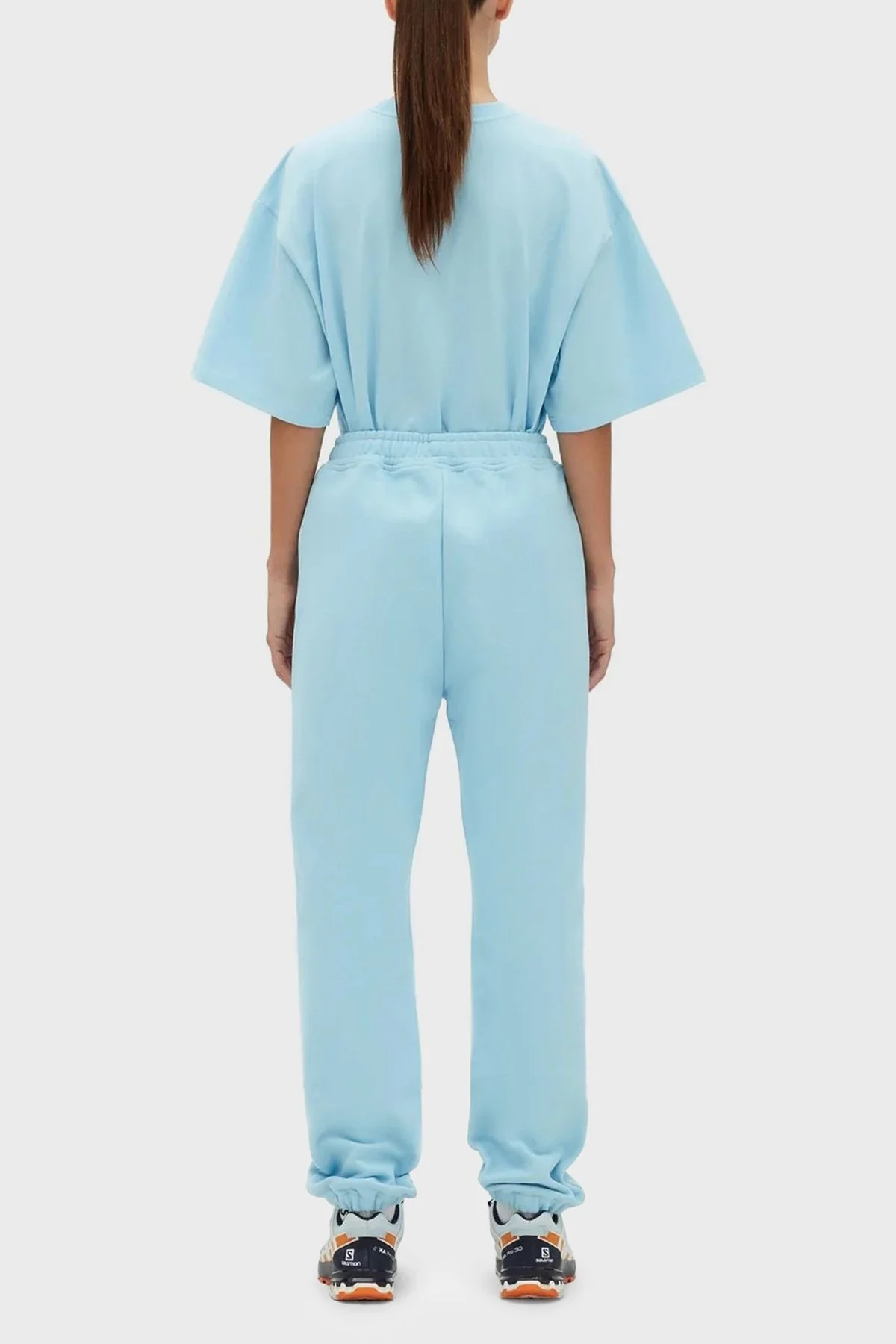 Les Benjamins % 100 Pamuk Regular Fit Jogger Spor Bayan Pantolon LB23SSESSFUSP-303 MAVİ - 5