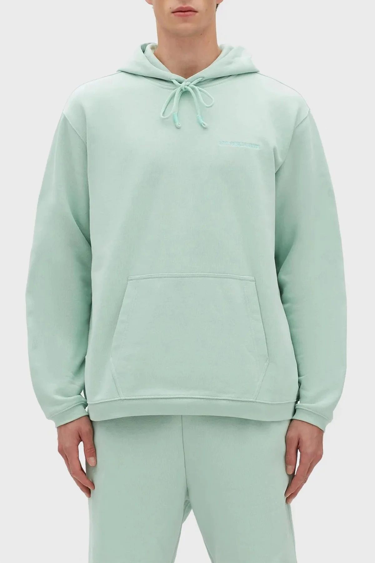 Les Benjamins % 100 Pamuk Regular Fit Kanguru Cepli Kapüşonlu Erkek Sweat LB23SSESSMUHD-304 YEŞİL - 1