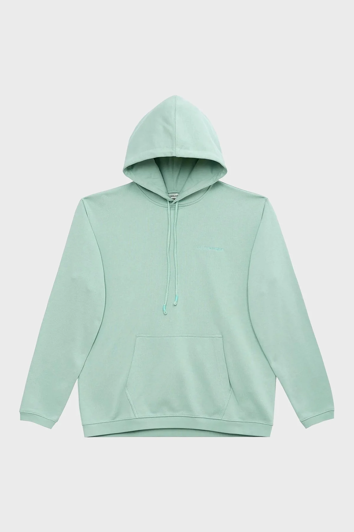 Les Benjamins % 100 Pamuk Regular Fit Kanguru Cepli Kapüşonlu Erkek Sweat LB23SSESSMUHD-304 YEŞİL - 6