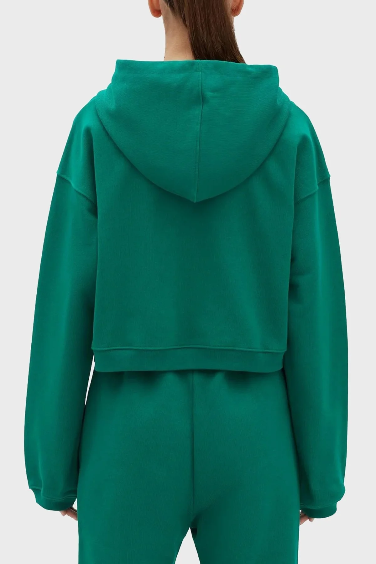 Les Benjamins % 100 Pamuk Regular Fit Kapüşonlu Bayan Sweat LB23SSESSFUHD-301 YEŞİL - 5