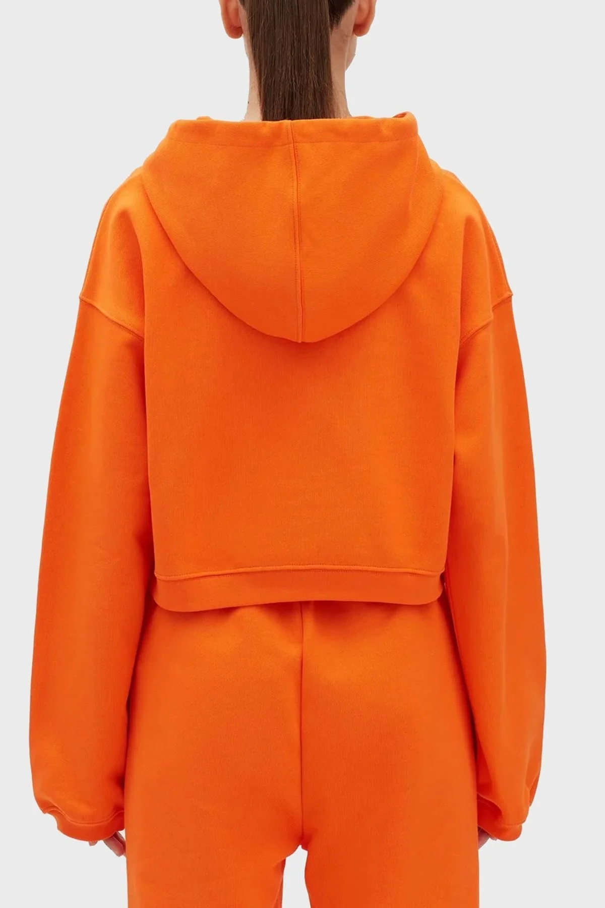 Les Benjamins % 100 Pamuk Regular Fit Kapüşonlu Bayan Sweat LB23SSESSFUHD-302 TURUNCU - 3