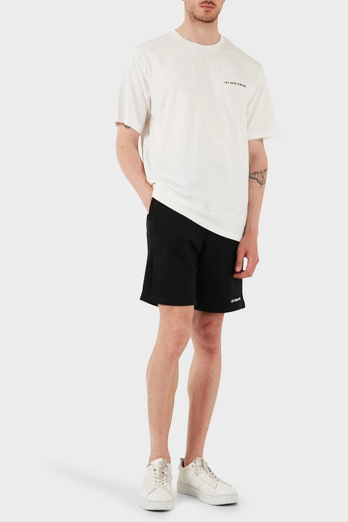 Les Benjamins % 100 Pamuk Regular Fit Logolu Erkek Short LBNOOSESSMUSO-307 SİYAH - 8