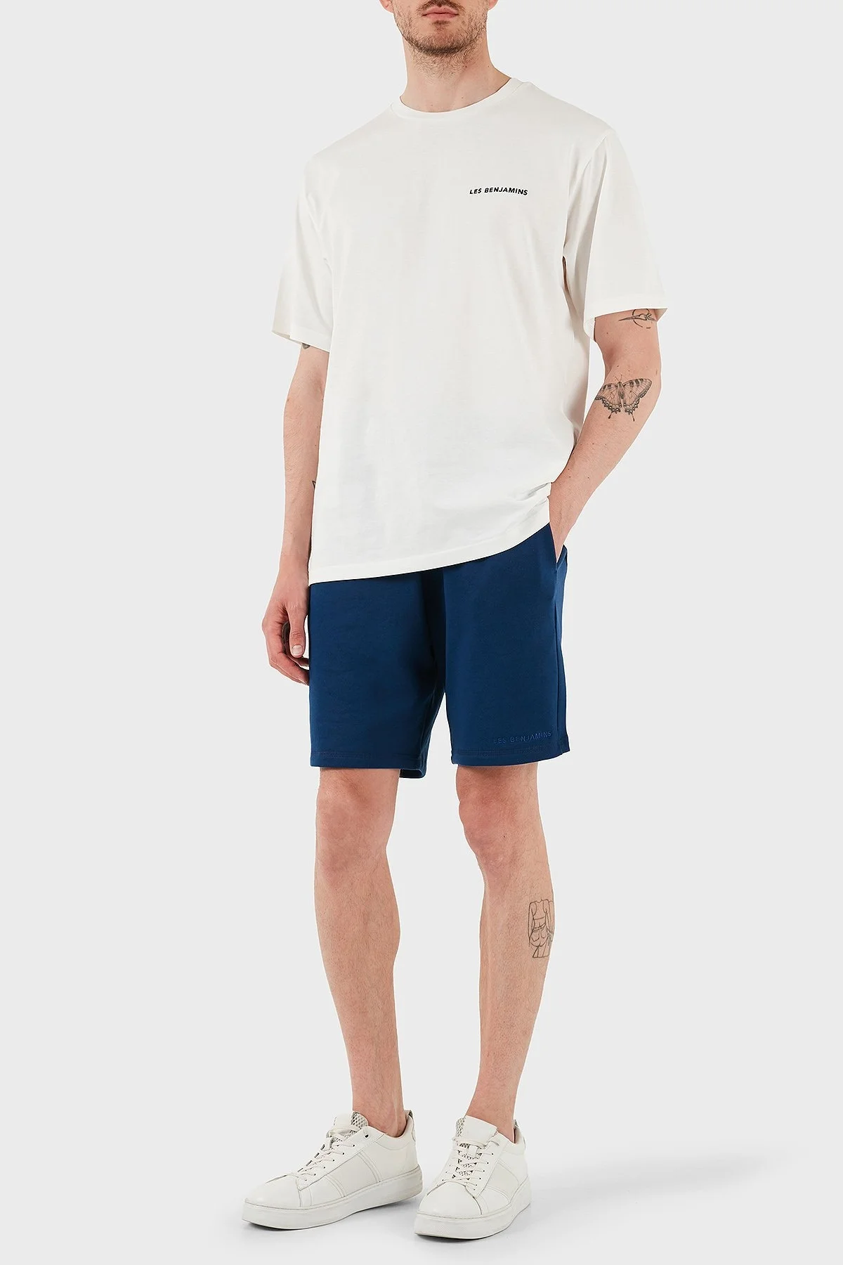 Les Benjamins % 100 Pamuk Regular Fit Logolu Erkek Short LBNOOSESSMUSO-309 LACİVERT - 8